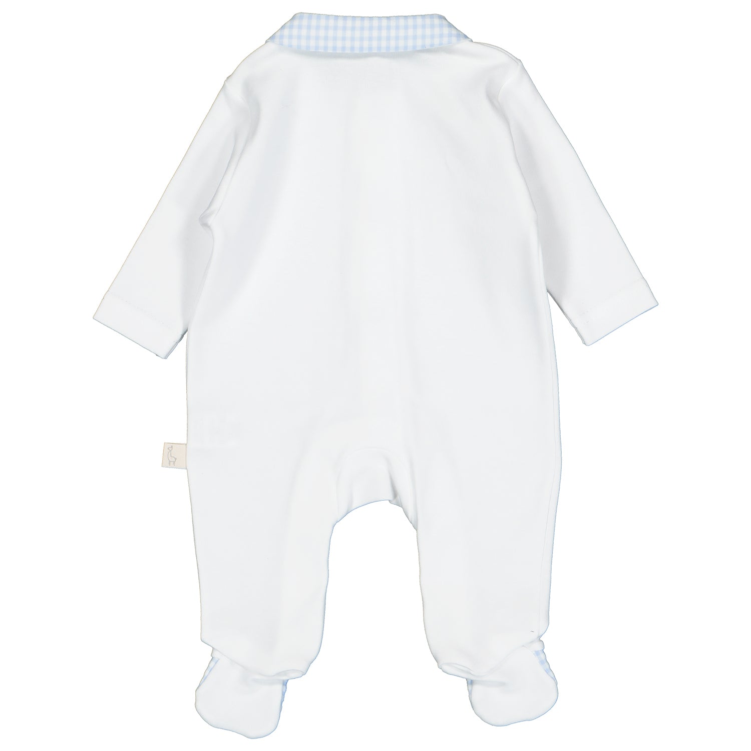 Blue Check Trim Babygrow