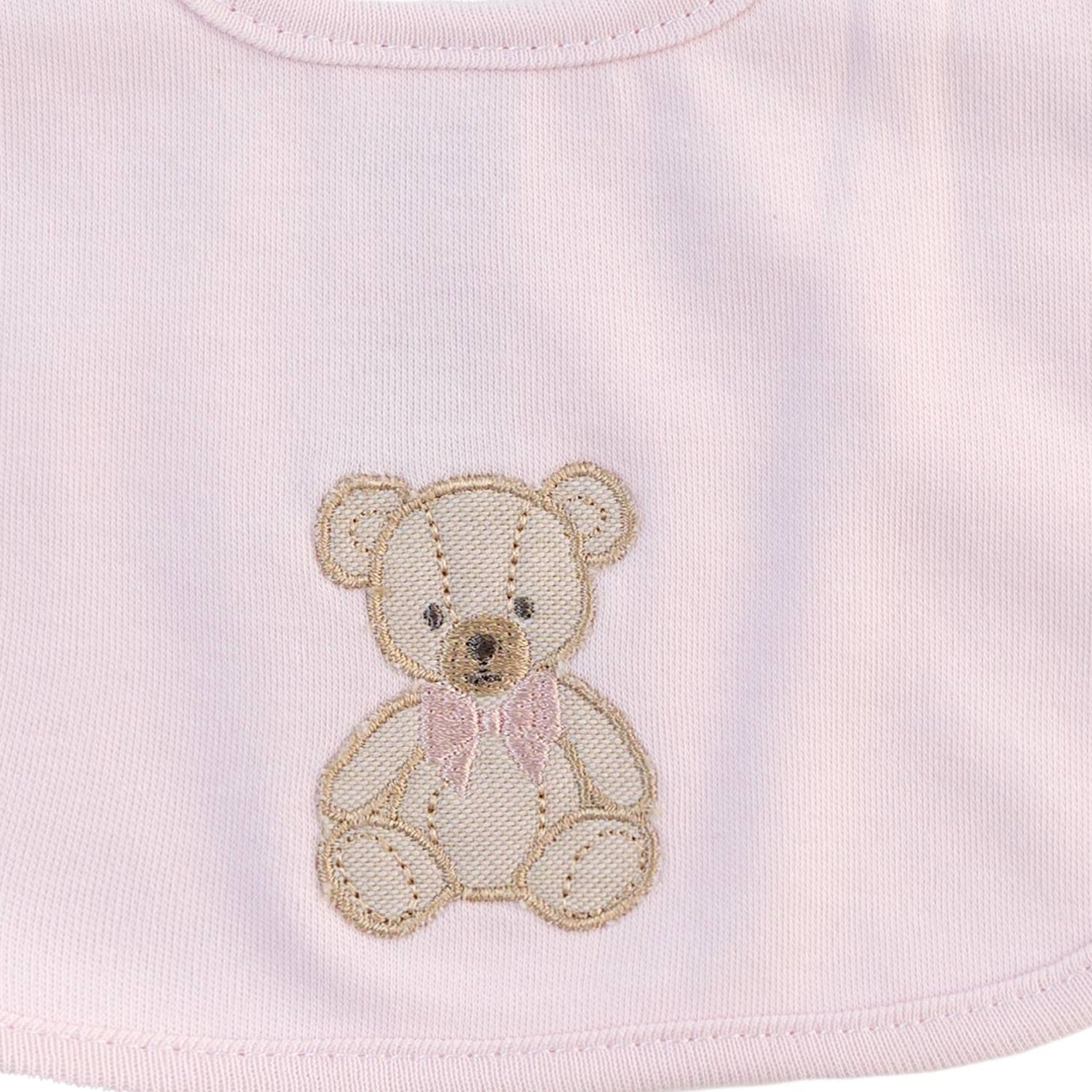 Pink Teddy Bib