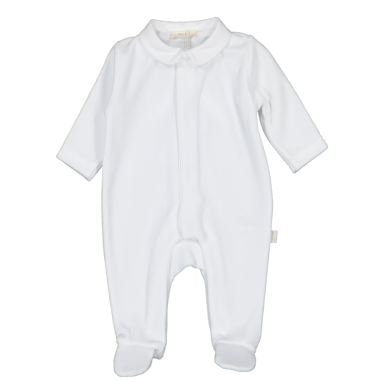 White Velour Angel Wings Babygrow