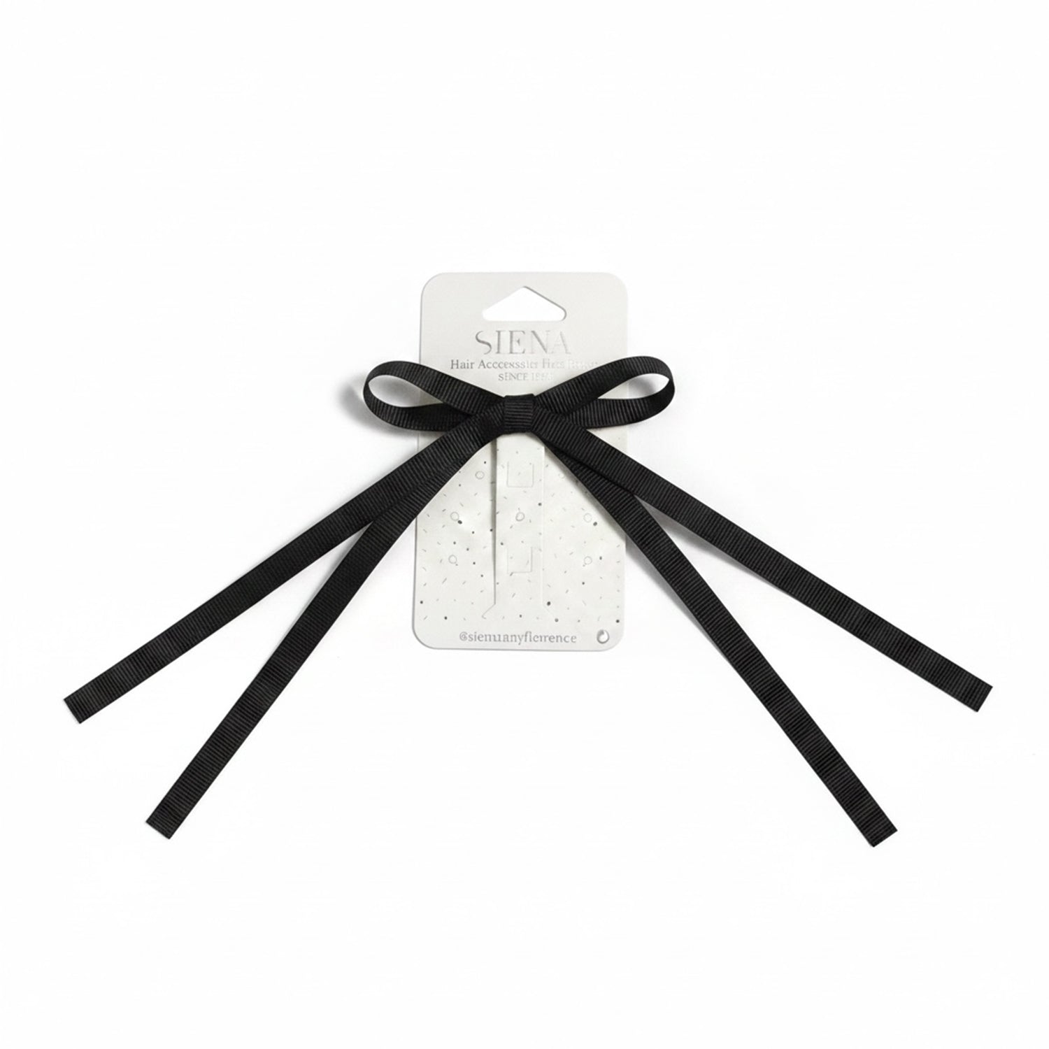 Black Ribbon Bow Hair Clips