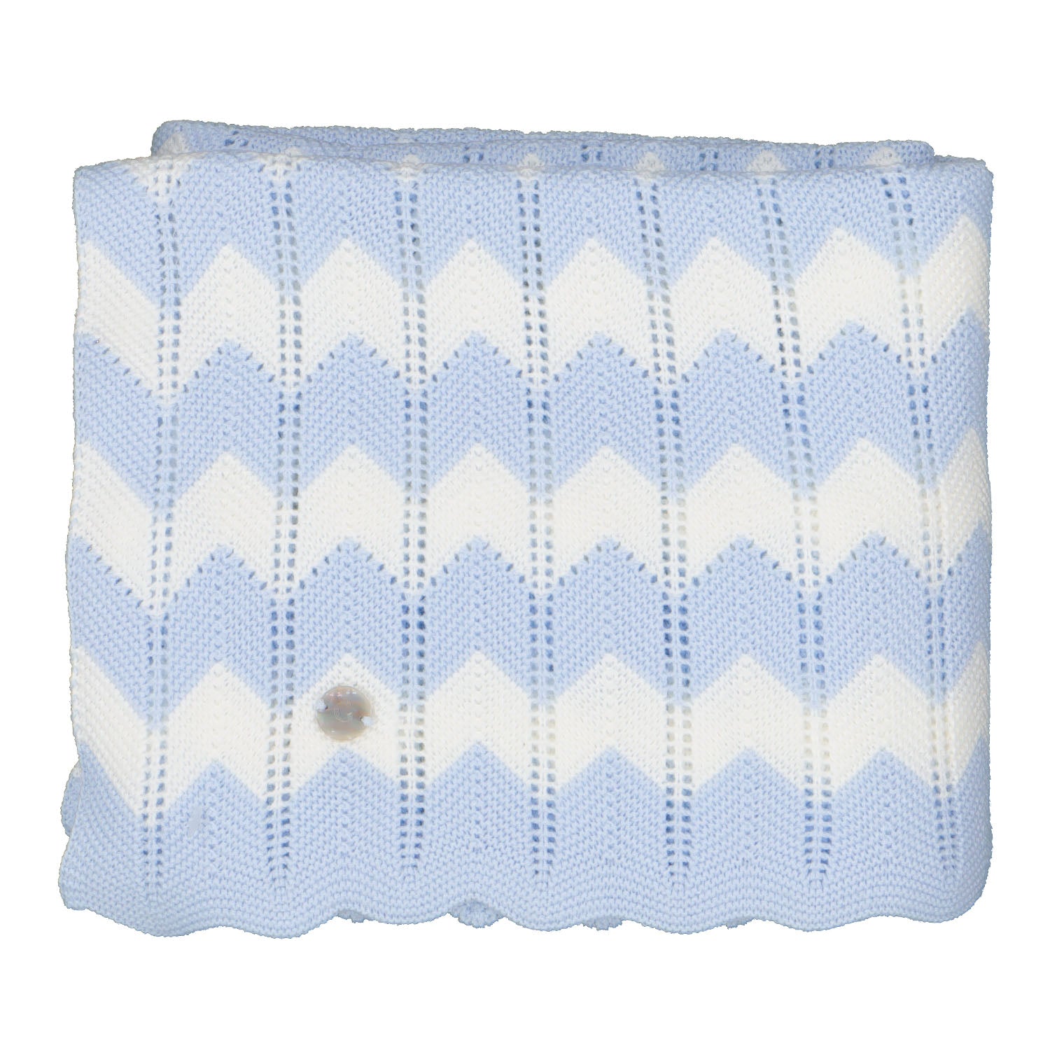 Blue & Cream Zig Zag Blanket