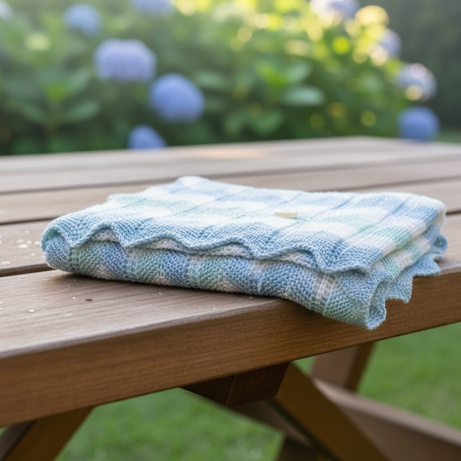 Blue & Mint Green Multi Patterned Blanket