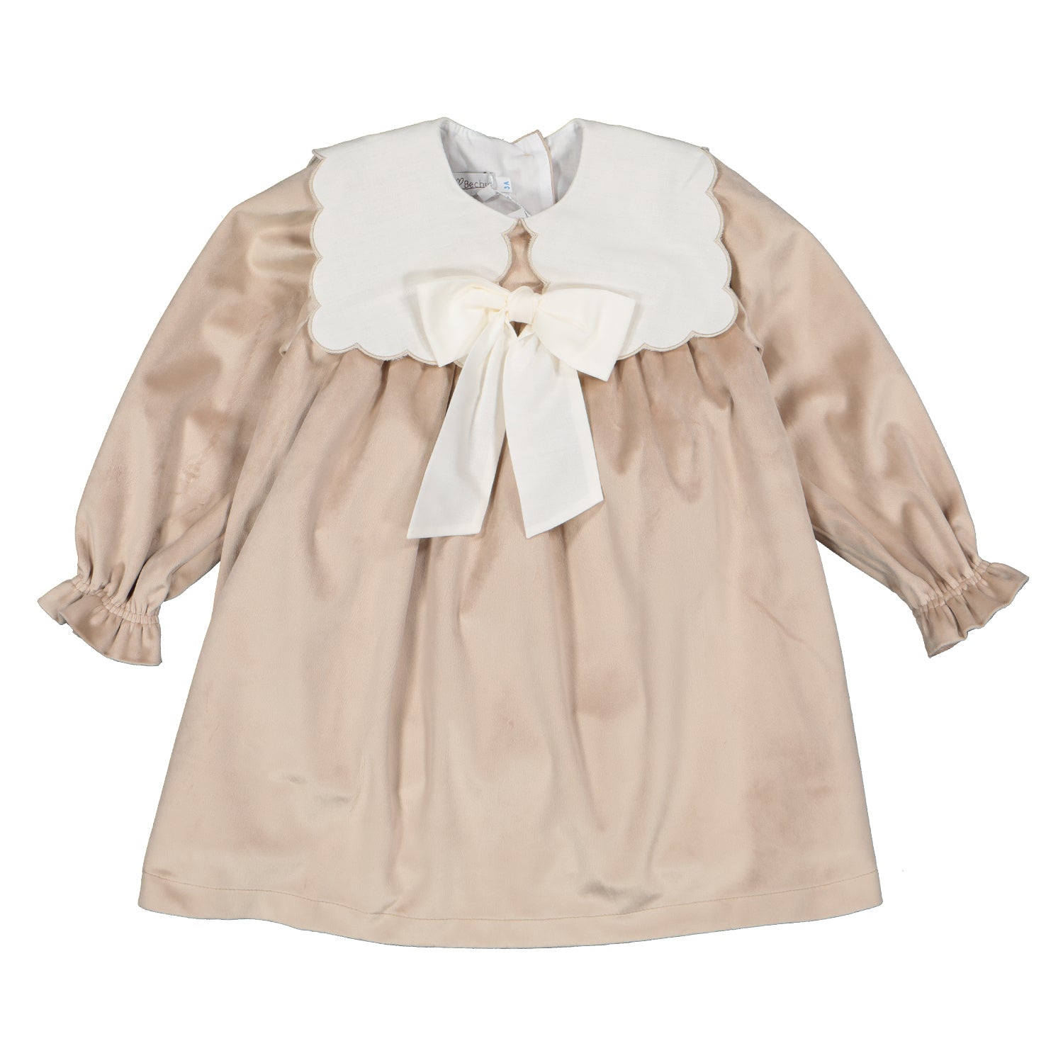 Beige Velvet Dress