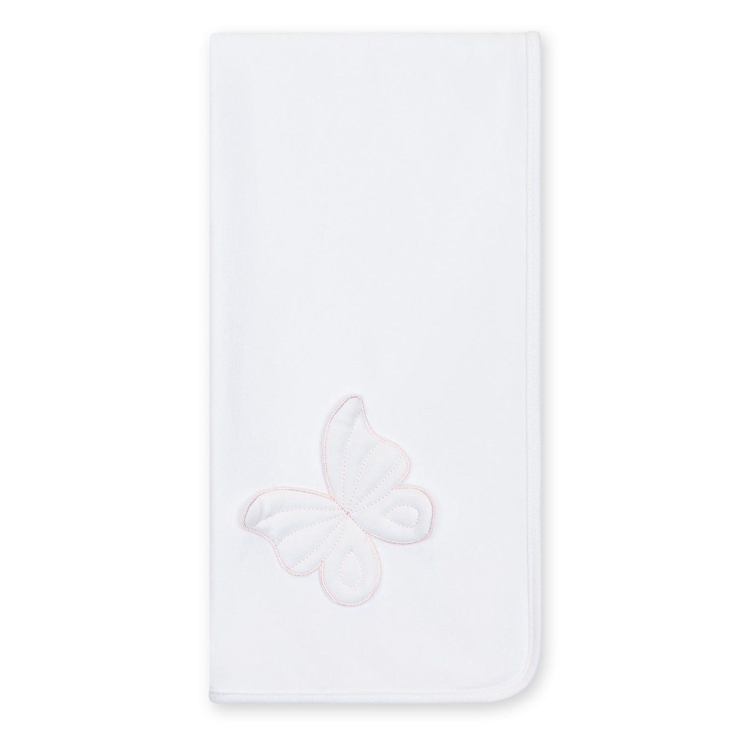 White Butterfly Wings Burp Blanket