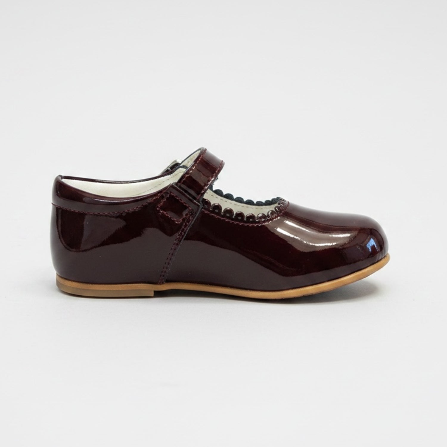 Girls Burgundy Patent Leather Mary Jane