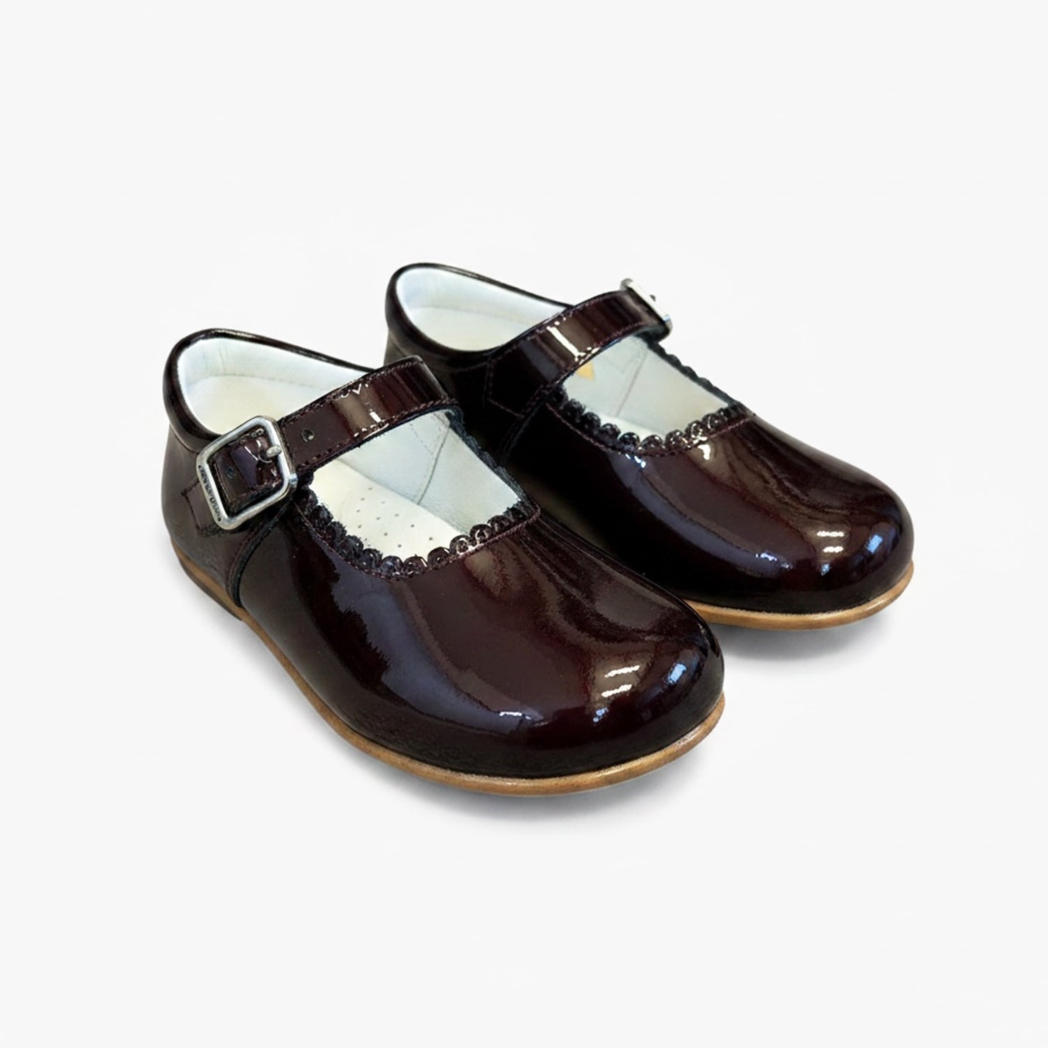 Girls Burgundy Patent Leather Mary Jane