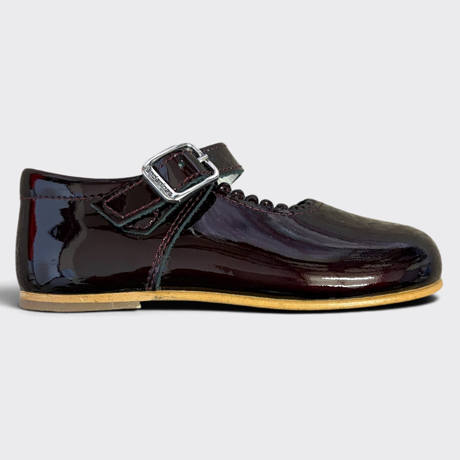 Girls Burgundy Patent Leather Mary Jane