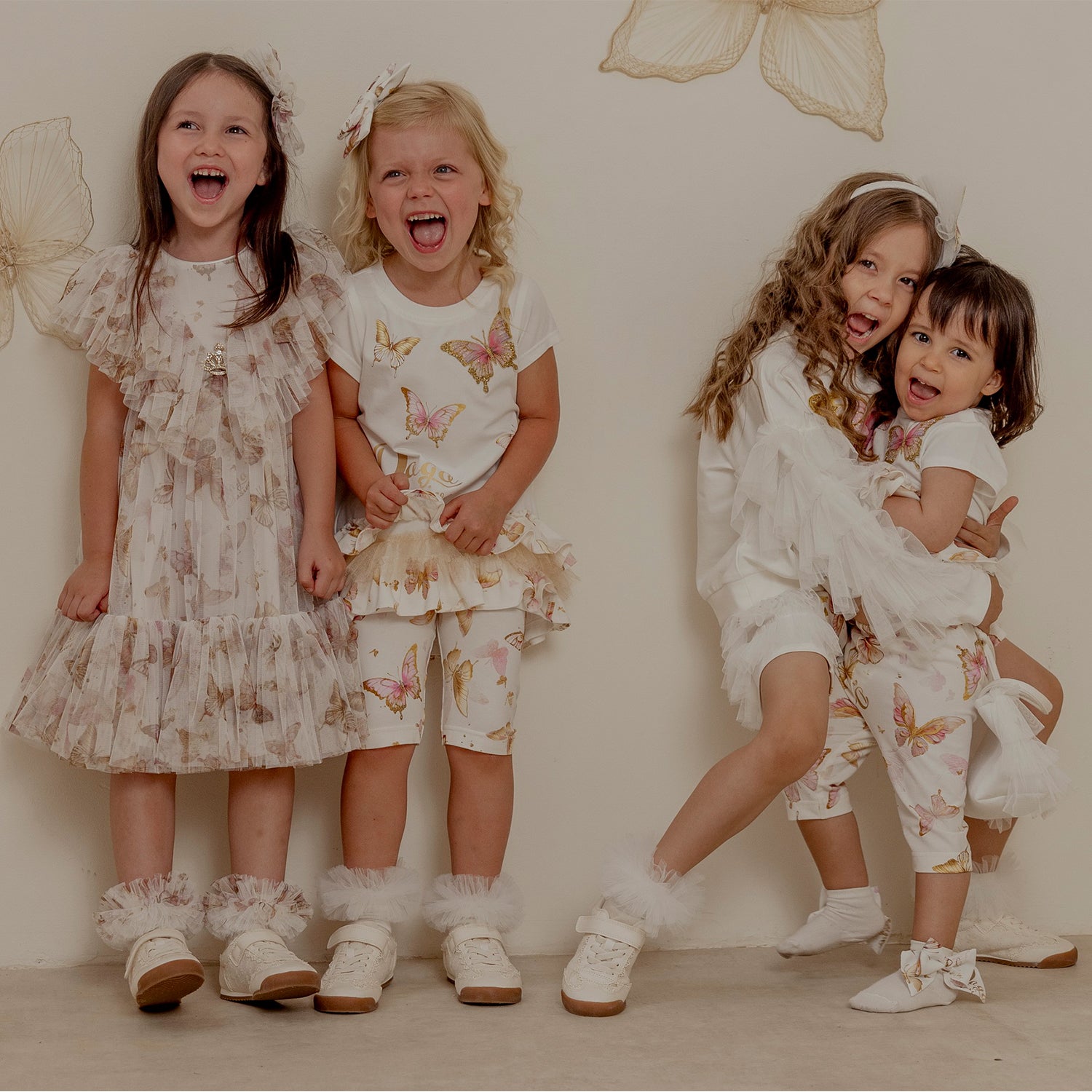 Butterfly Frill Trim Short Set