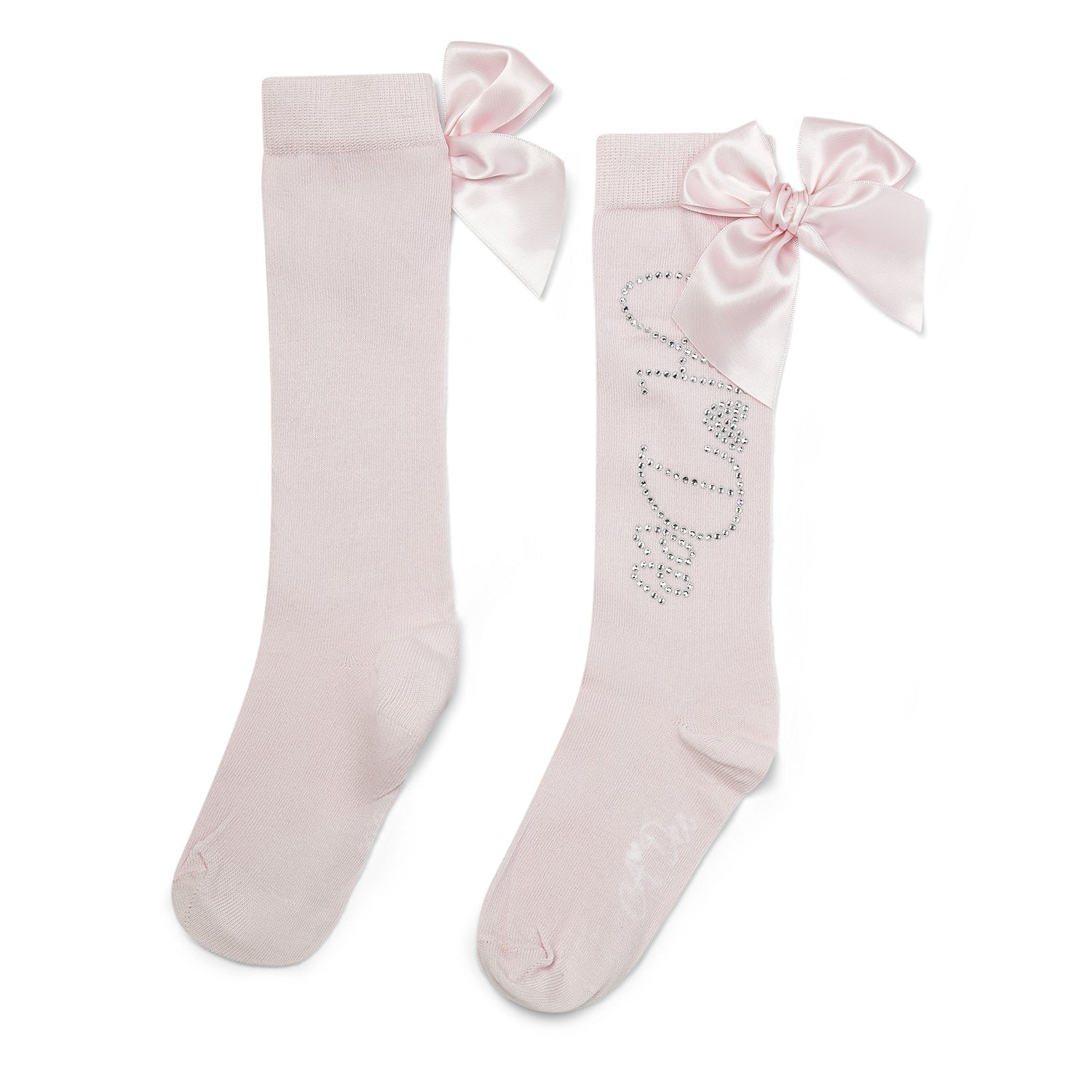 Hydrangea Bow Knee High Sock