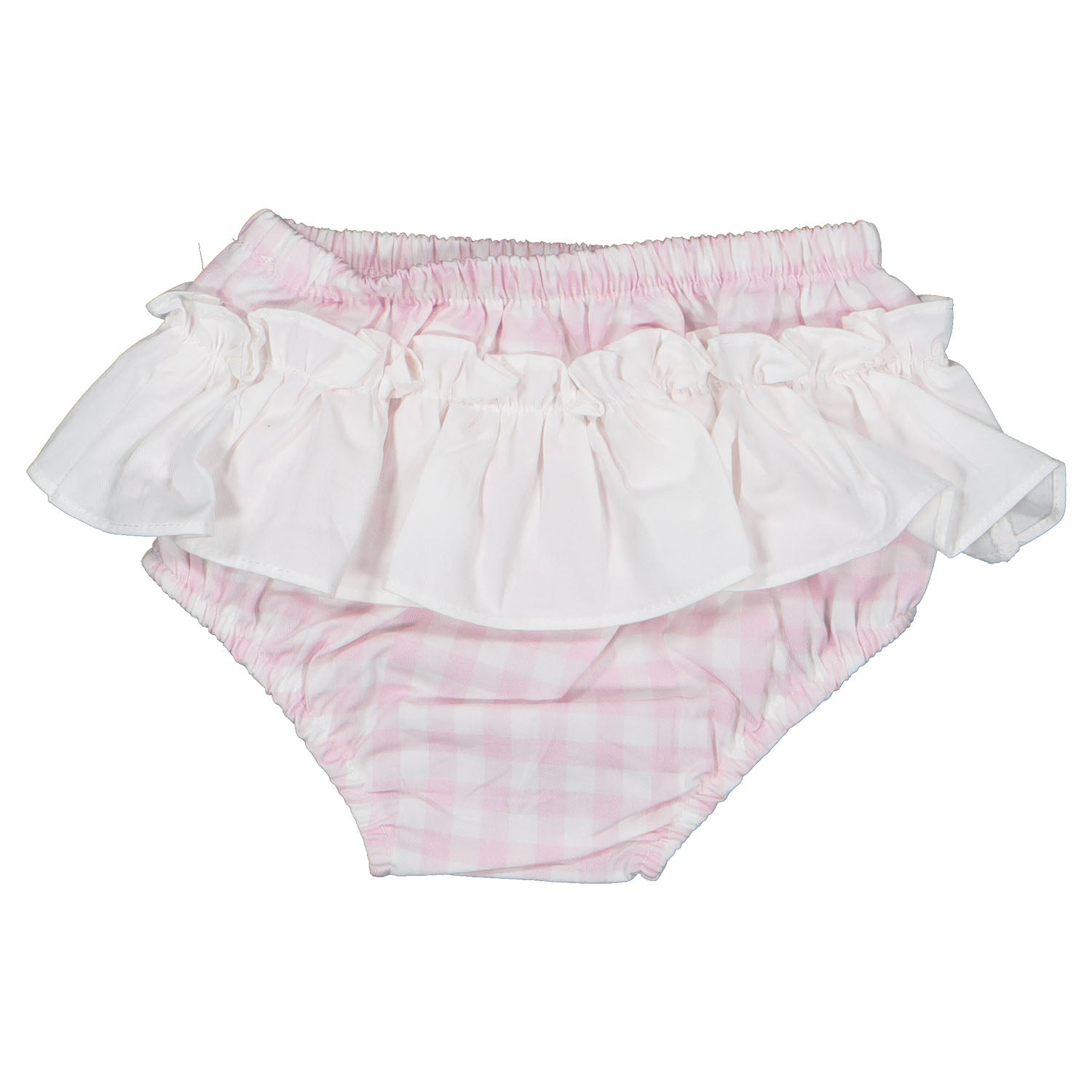 Pink Check Bow Dress & Knickers Set