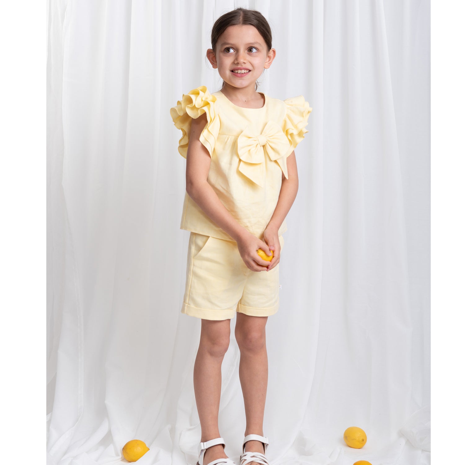 Lemon Frill Short Set