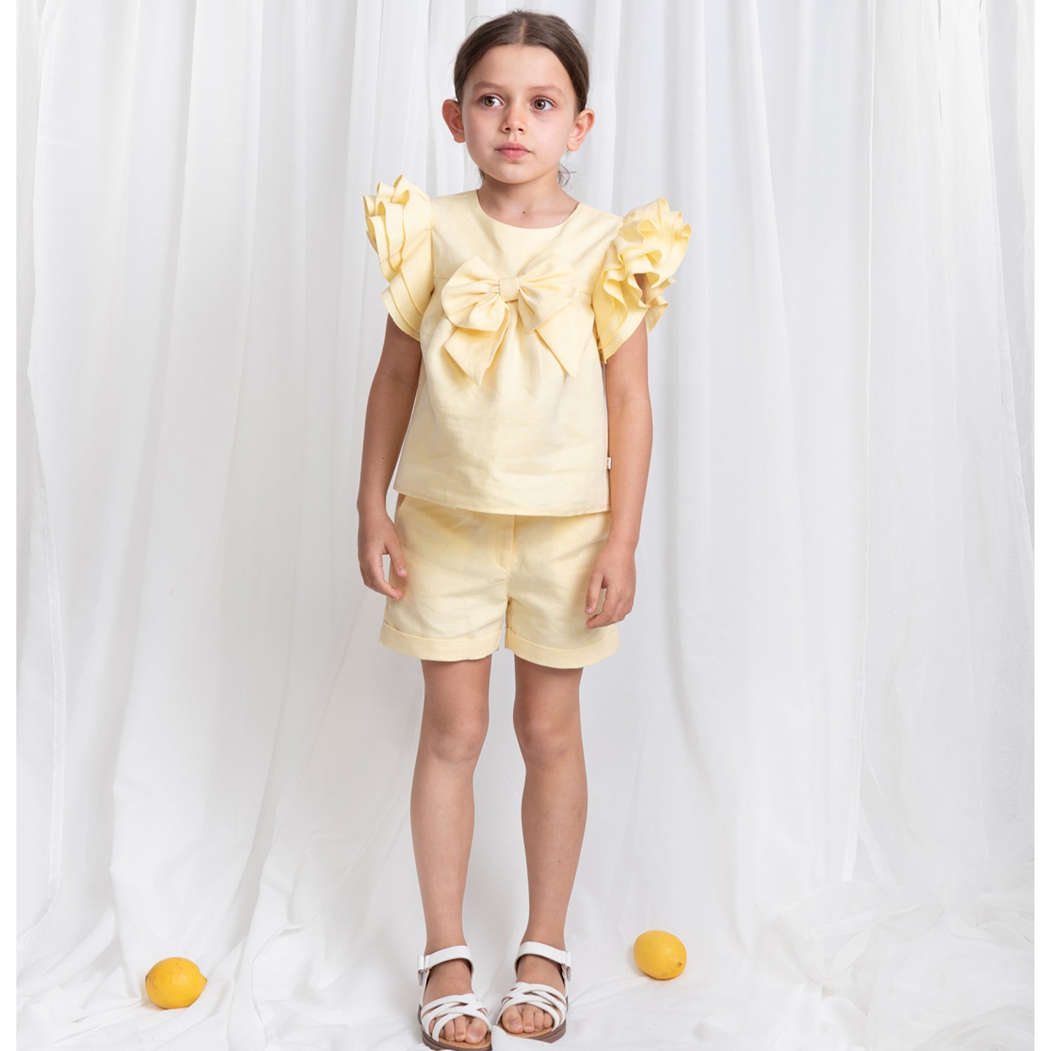 Lemon Frill Short Set