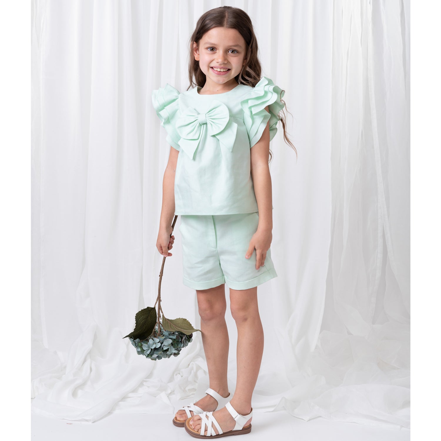 Mint Frill Short Set