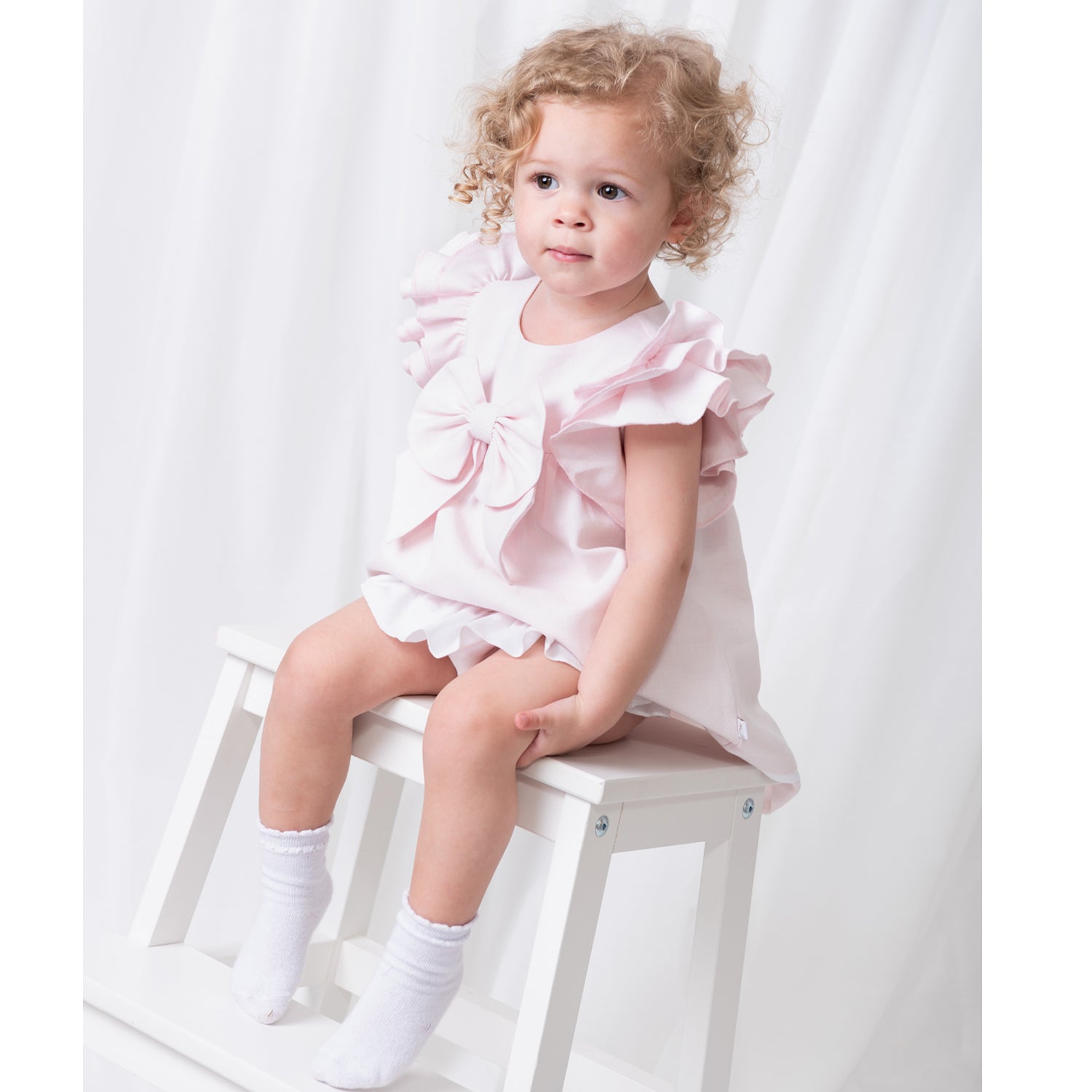 Pink Frill Dress & Knicker Set