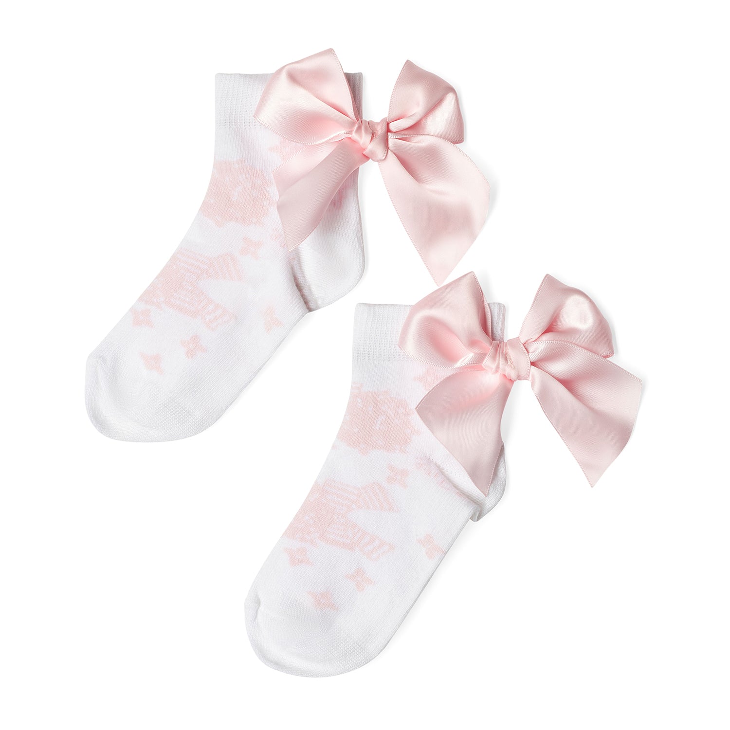 White Bow Ankle Sock