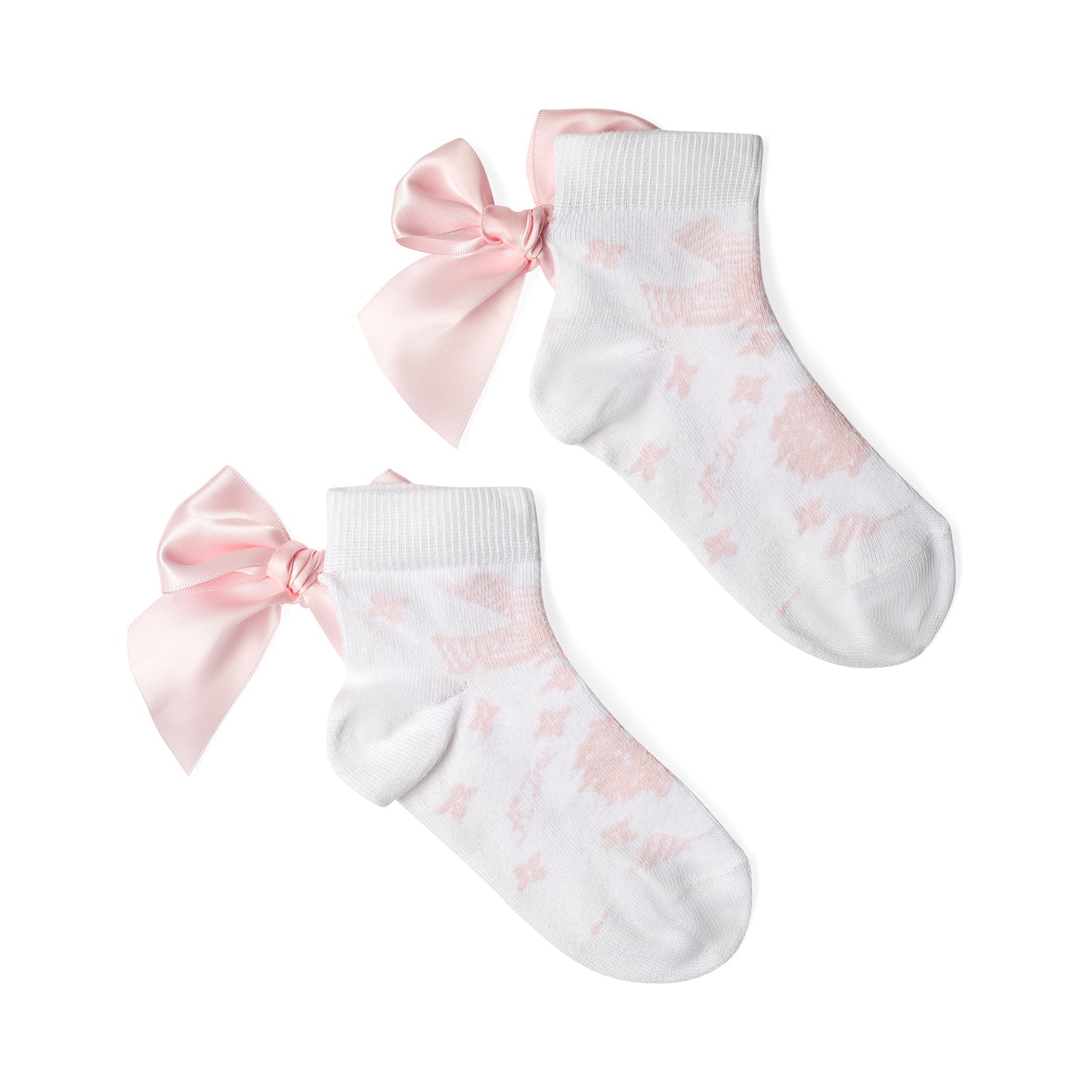 White Bow Ankle Sock