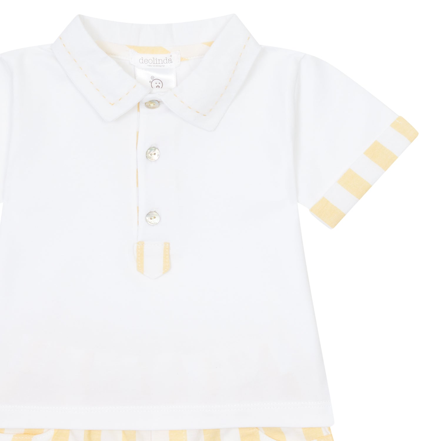 Lemon Stripe Short Set