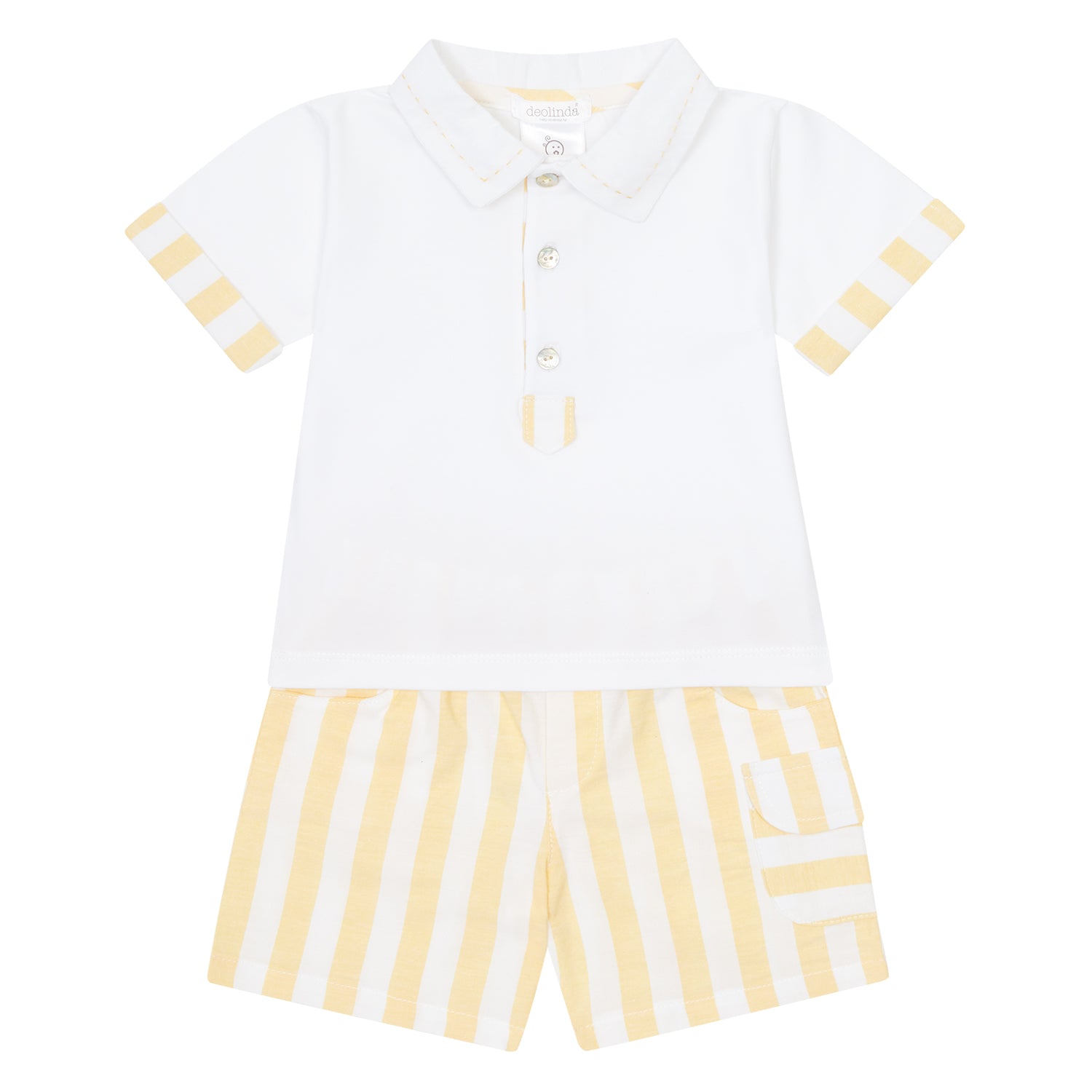 Lemon Stripe Short Set