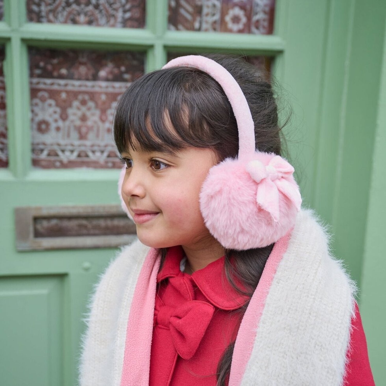 Pretty In Pink Bow Earmuffs