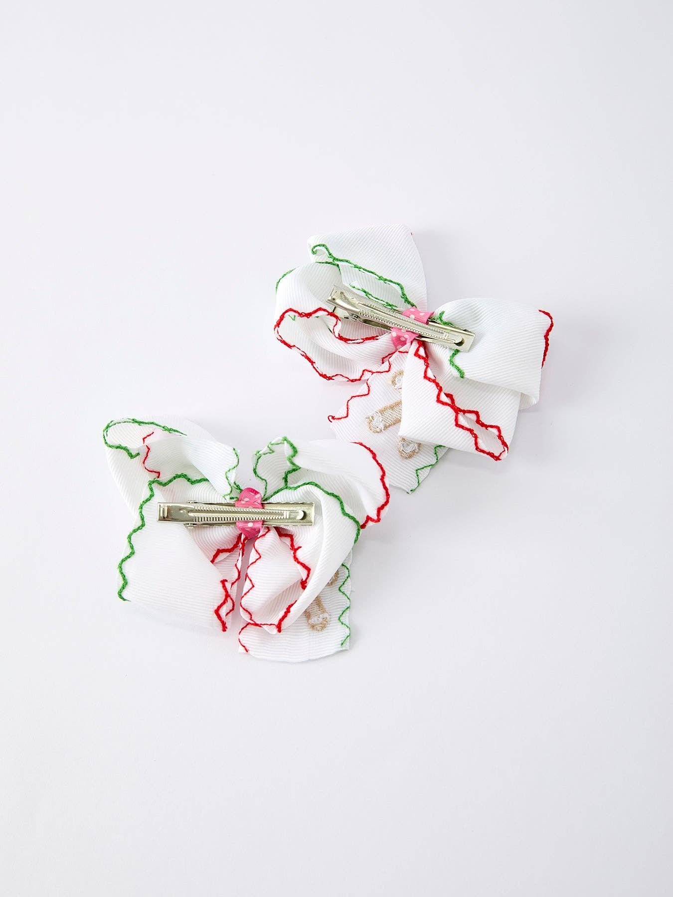 Christmas Gingerbread Hair Bows (2PCS）