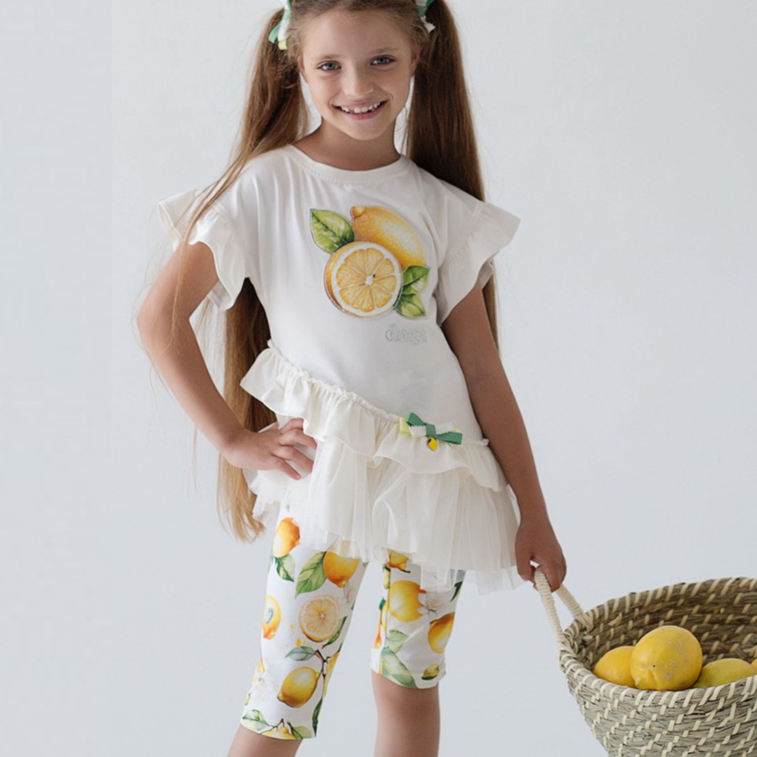 Lemon Tulle Legging Set