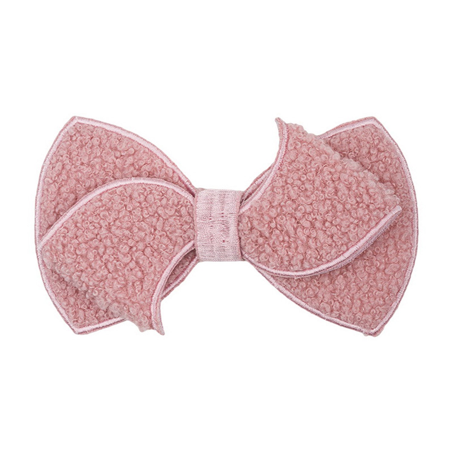 Pink Boucle Bow Hair Clip