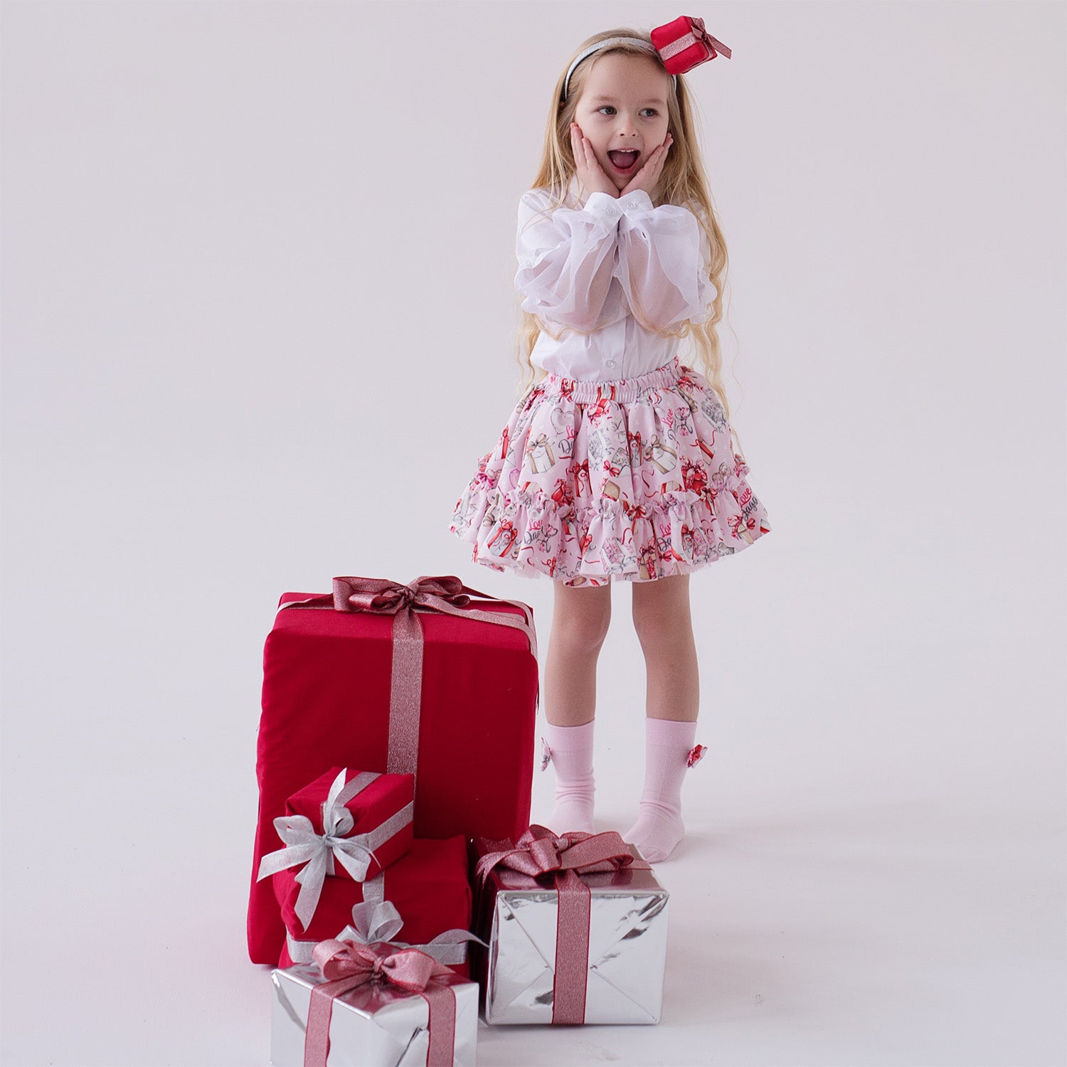 Present Print Skirt Set