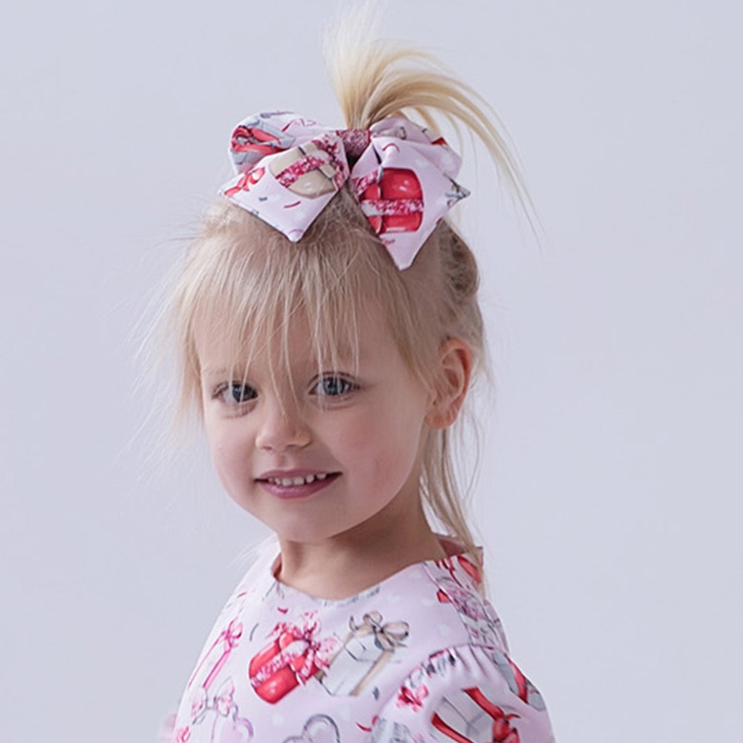 Present Print Bow Clip