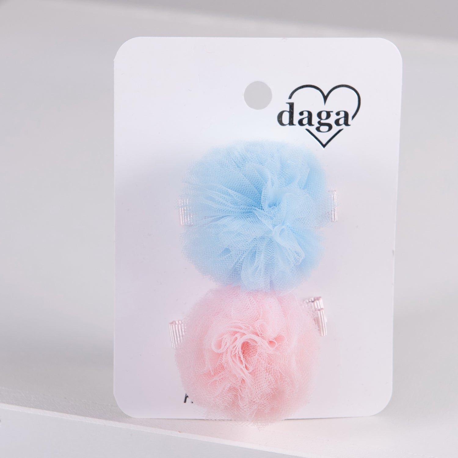 Pastel Pom Tulle Hair Clips