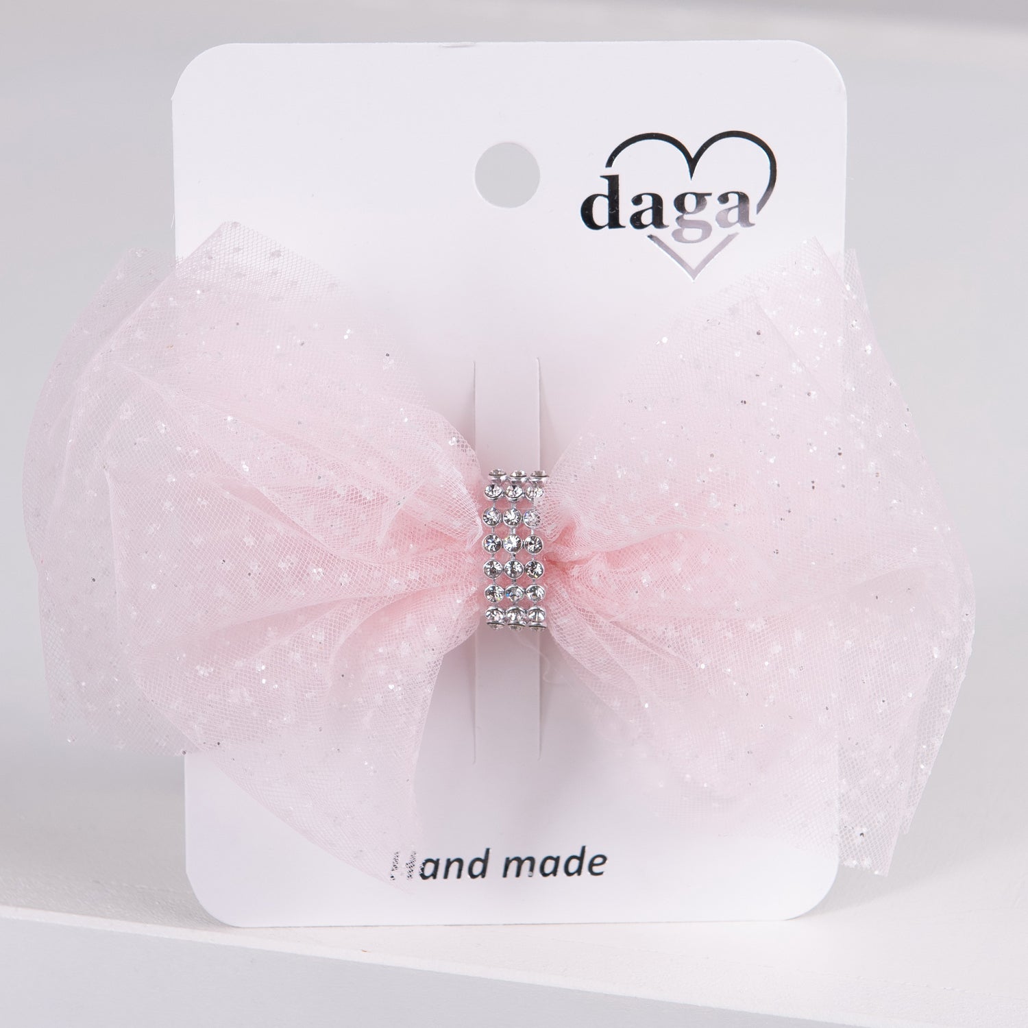 Pink Sparkle Tulle Hair Clip