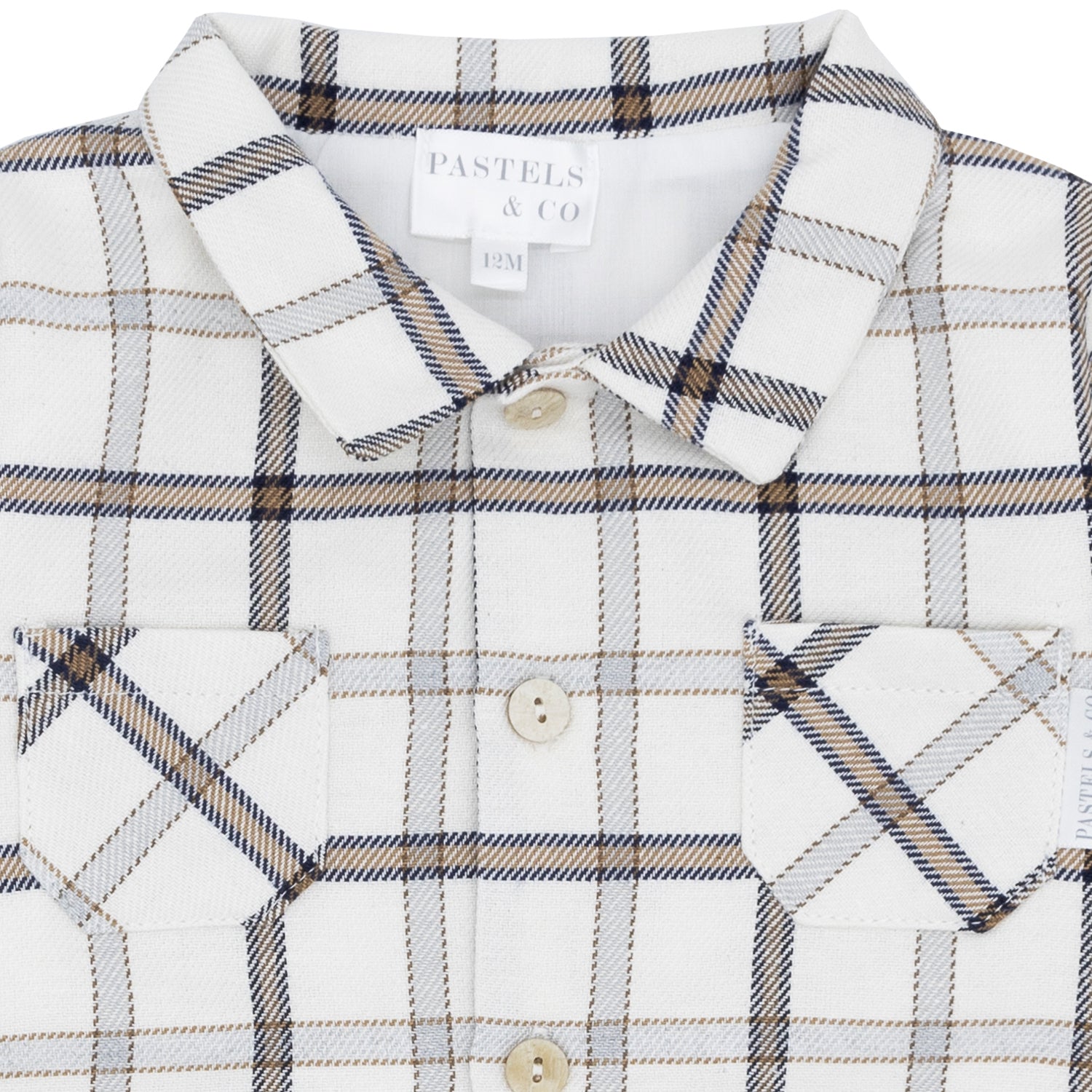 Beige Check Overshirt