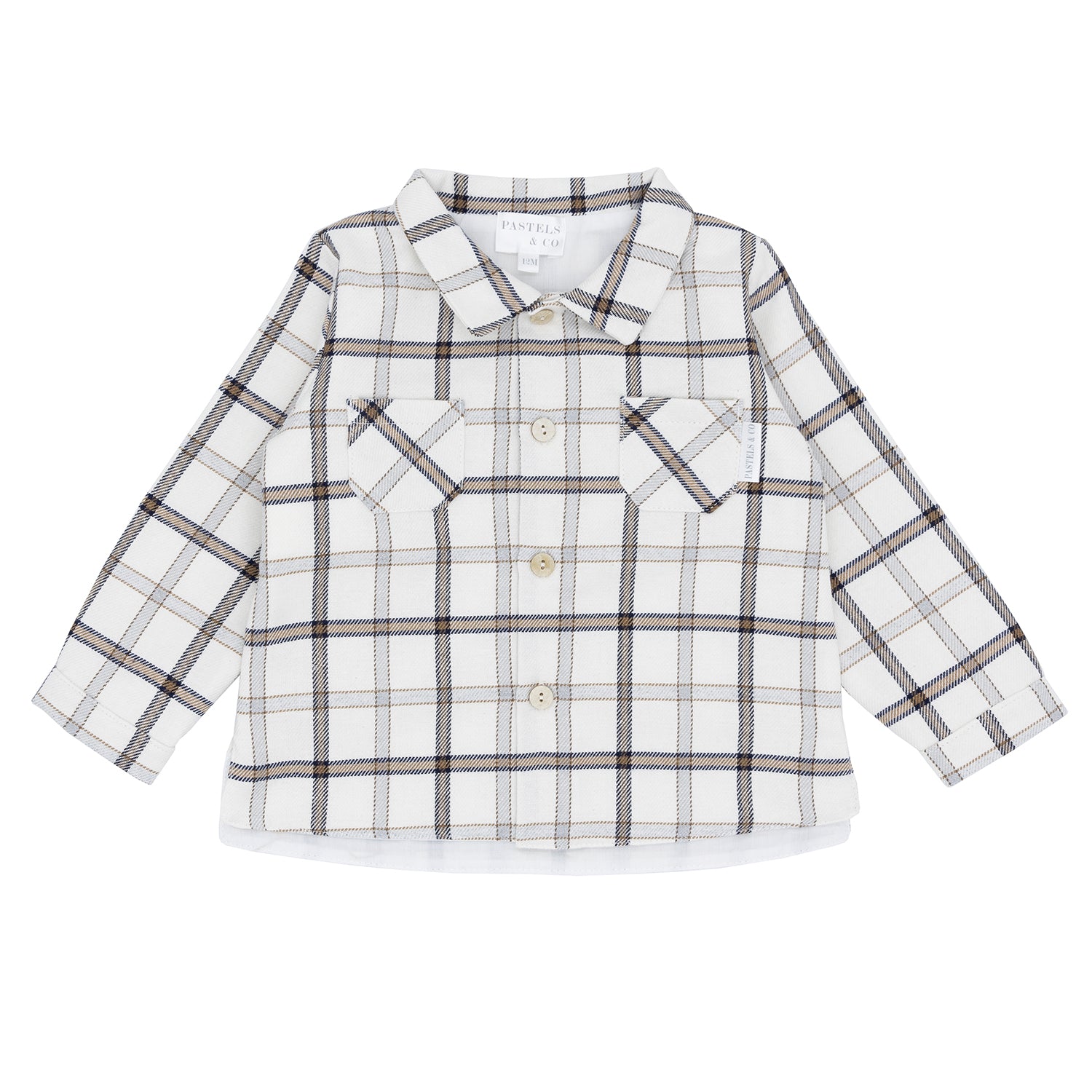 Beige Check Overshirt