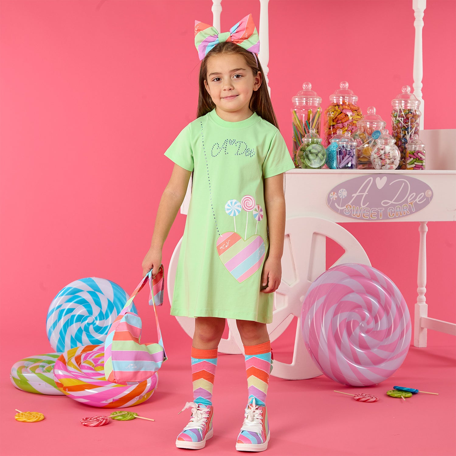 Lollipop Green T-shirt Handbag Dress