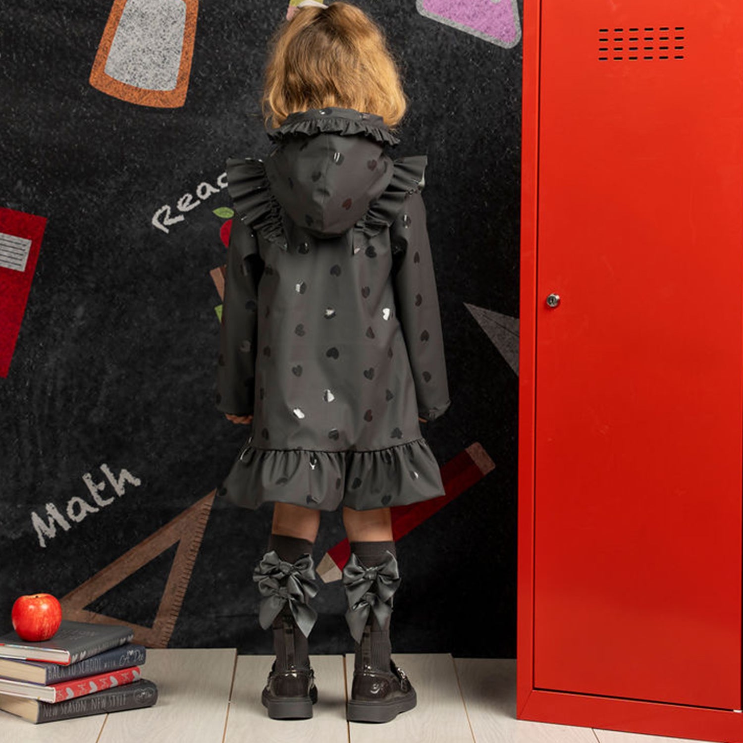 Dark Grey School Raincoat