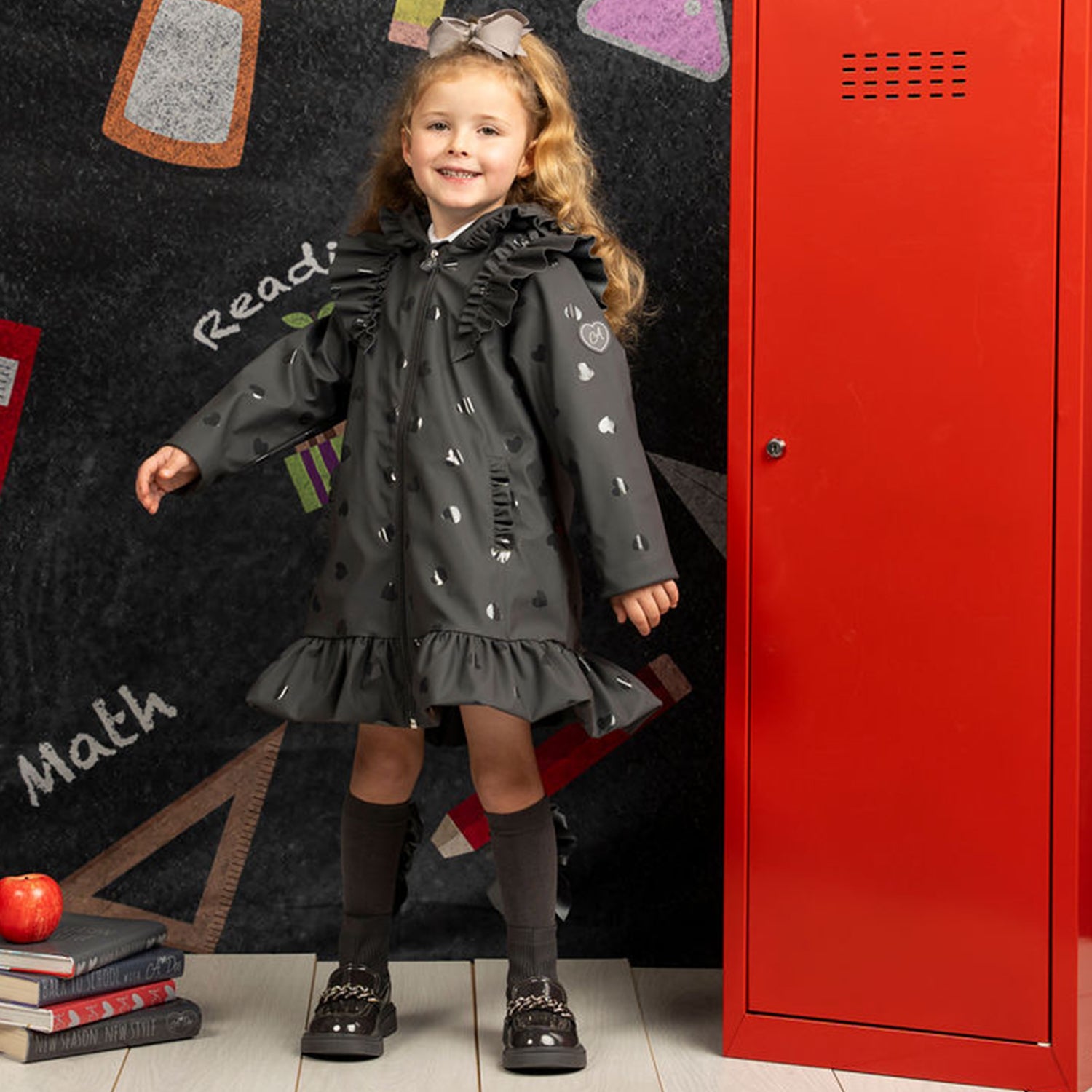 Dark Grey School Raincoat