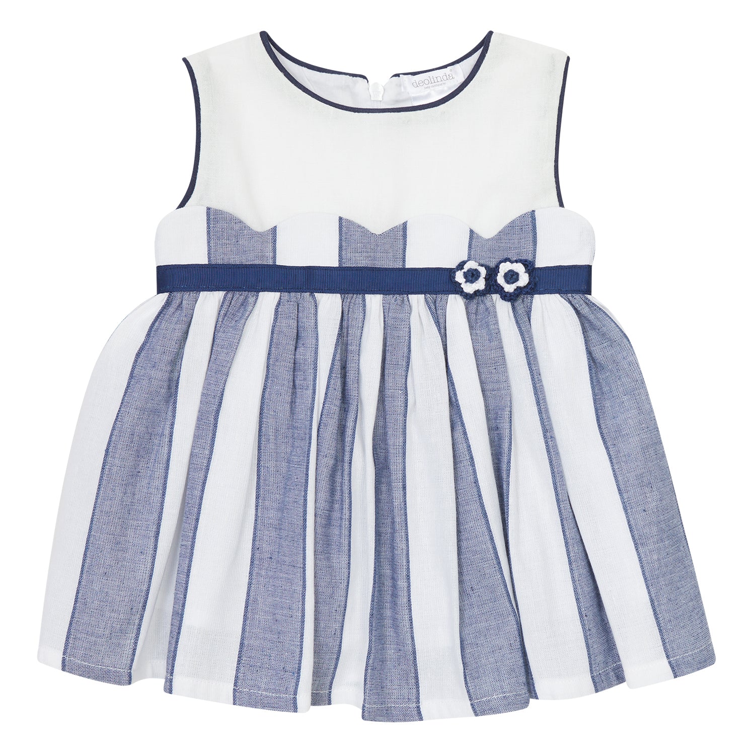 Blue Stripe Linen Dress