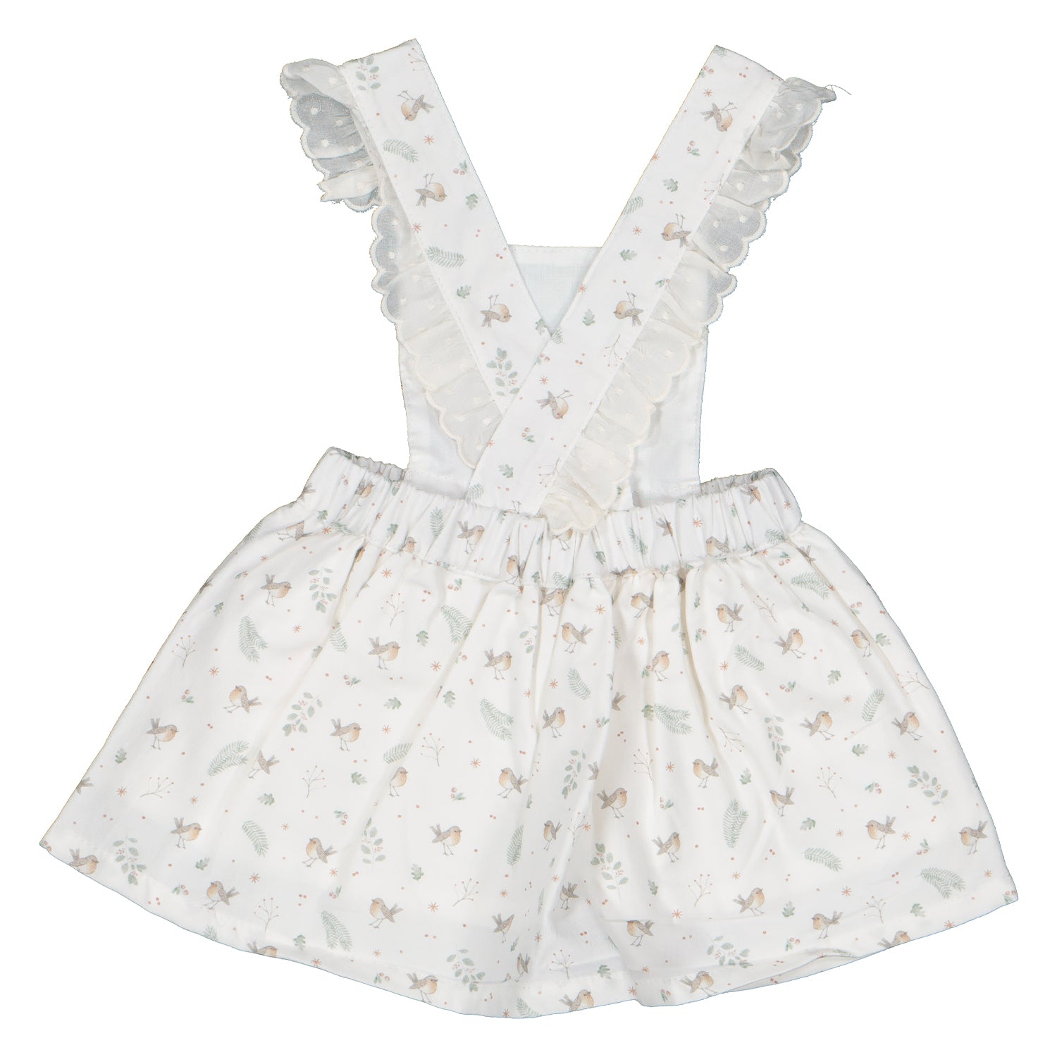 Ivory Robin Pinafore Dress Set