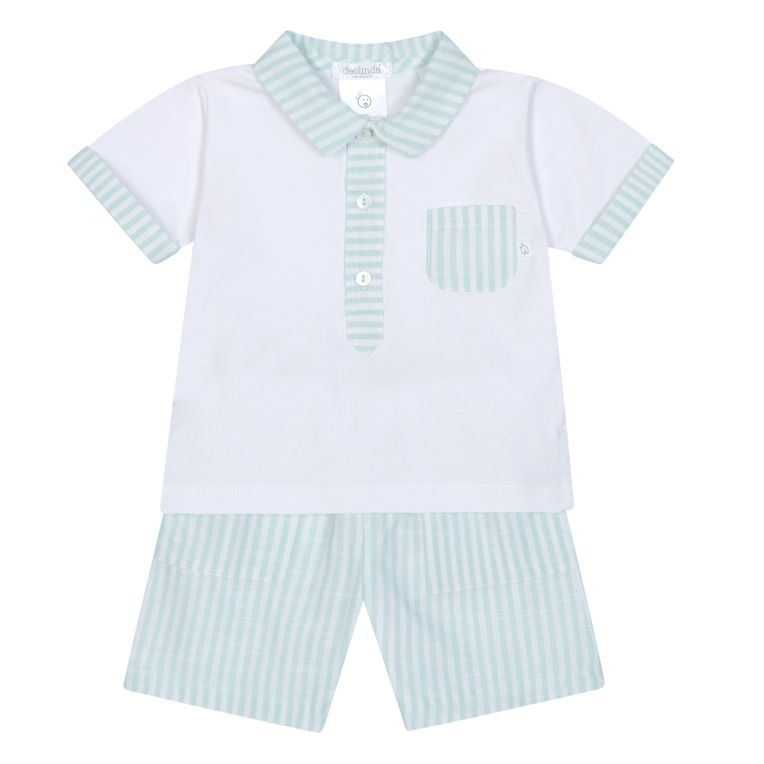 Mint Green Polo Short Set