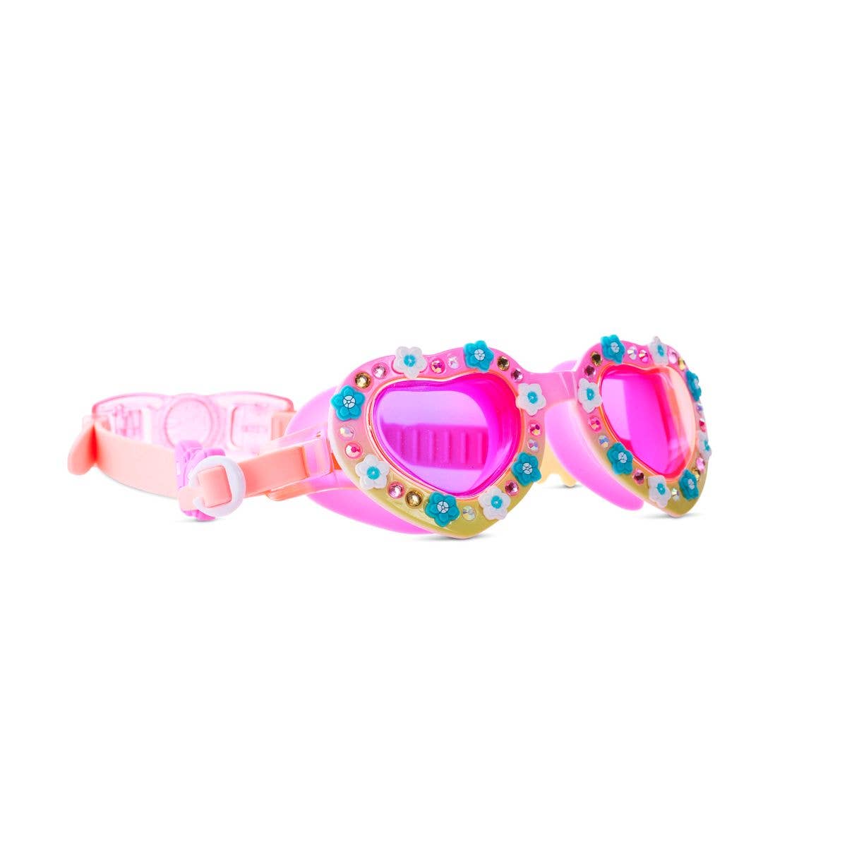 Daisies at Dawn Heart Swim Goggles