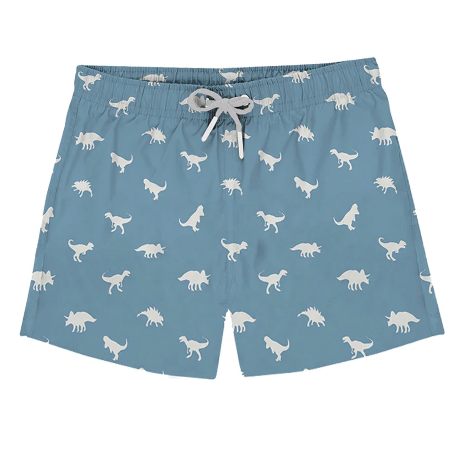 Petrol Blue Dino Print Swim-shorts