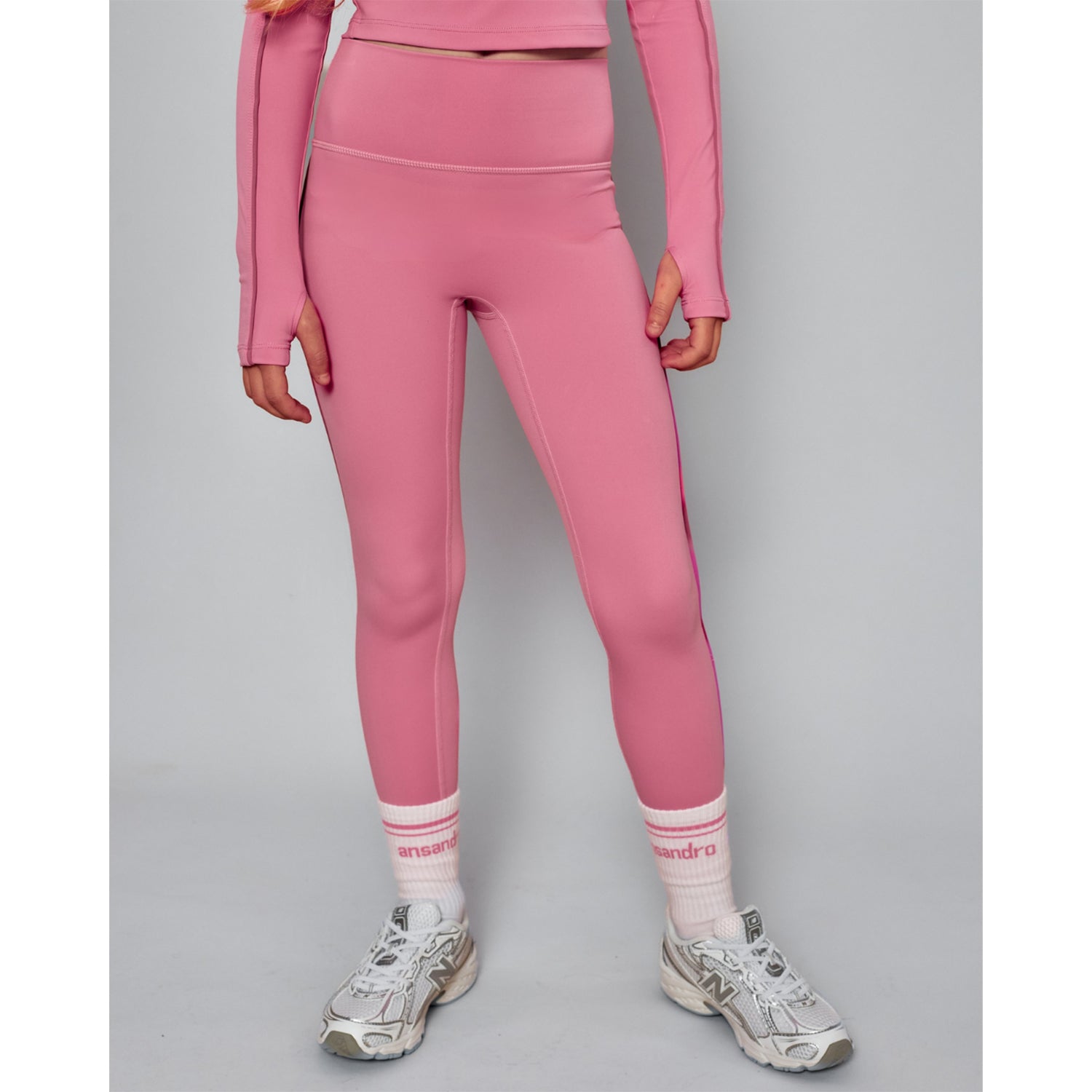 Dusty Rose Athletic Top & Legging Set