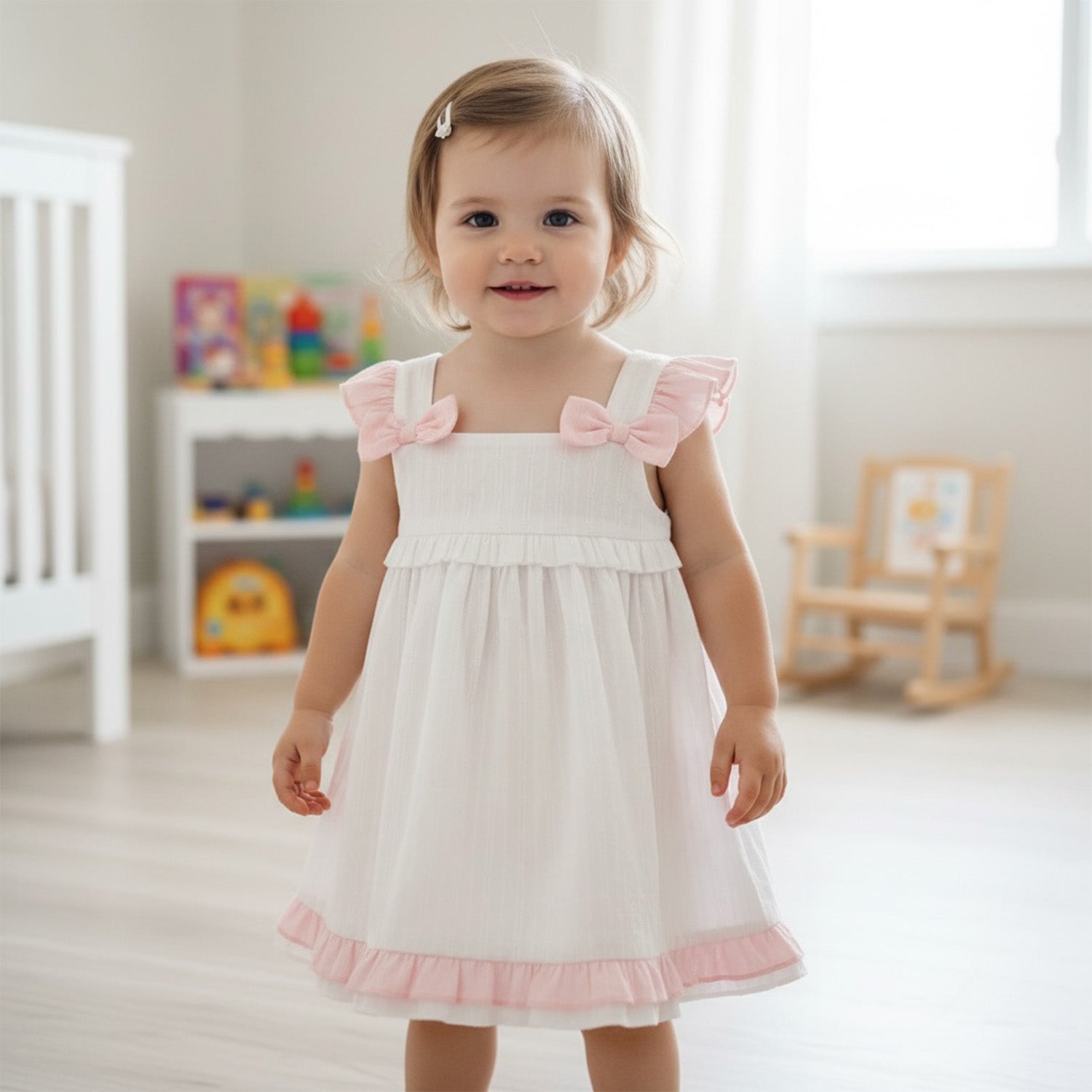 White and Pink Dress