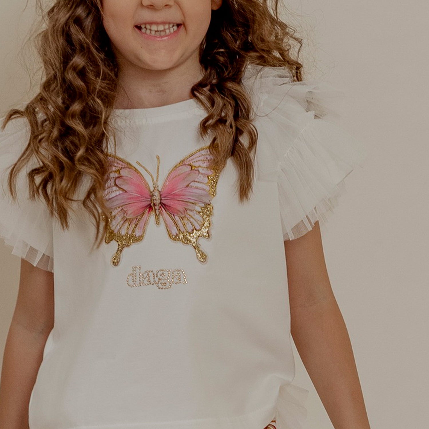 Butterfly Frill Trim Short Set