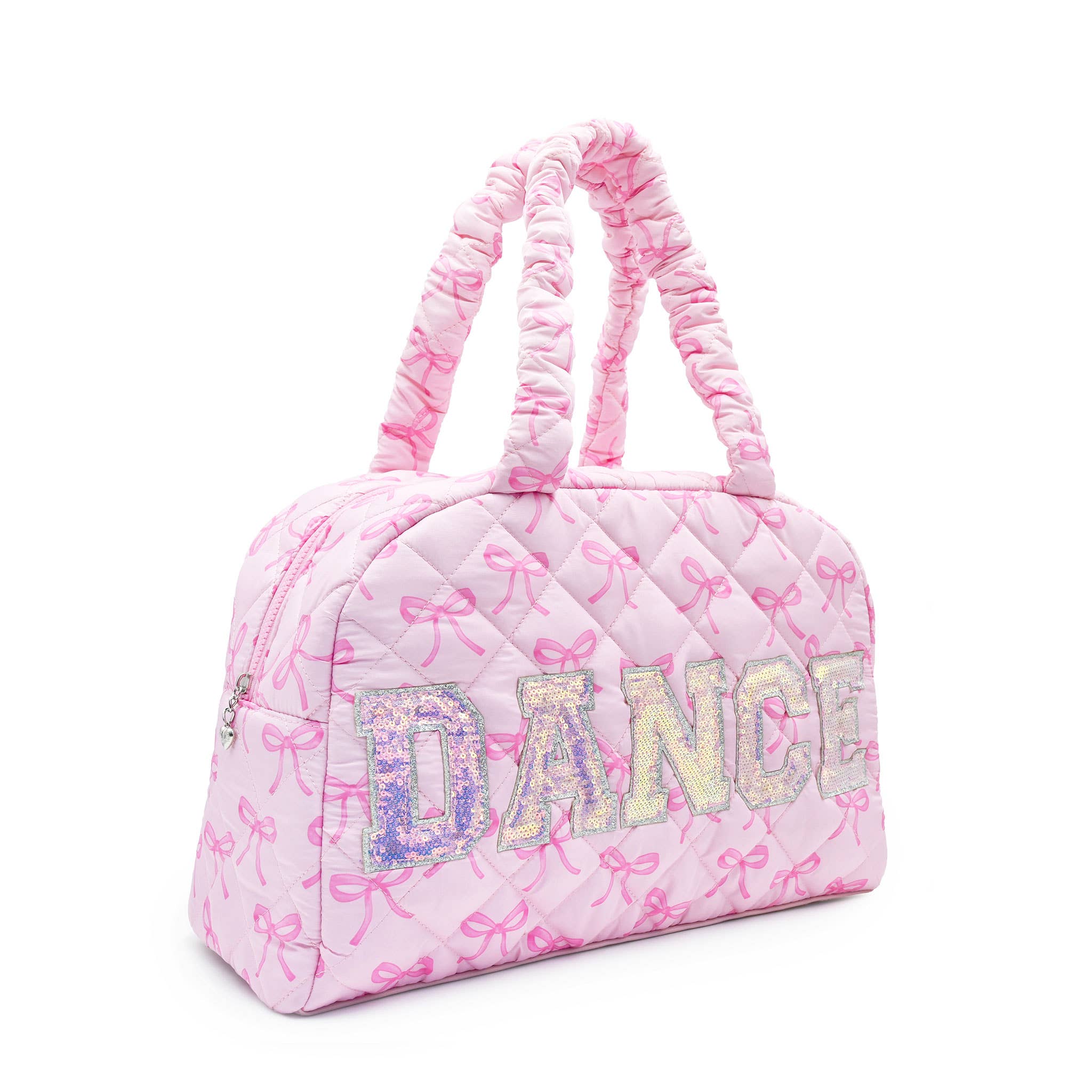 'DANCE' Quilted Bow Print Medium Duffle Bag
