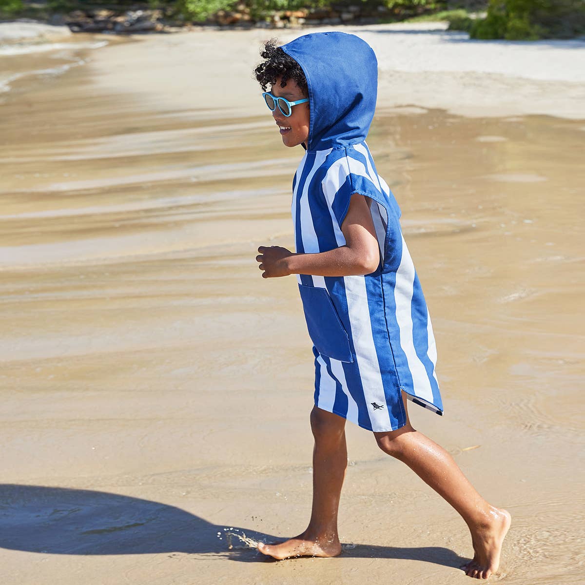 Kids Poncho - Whitsunday Blue