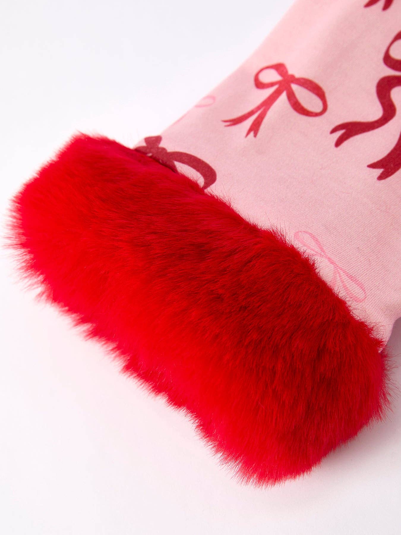 Christmas Bow Pyjamas with Fur Trim