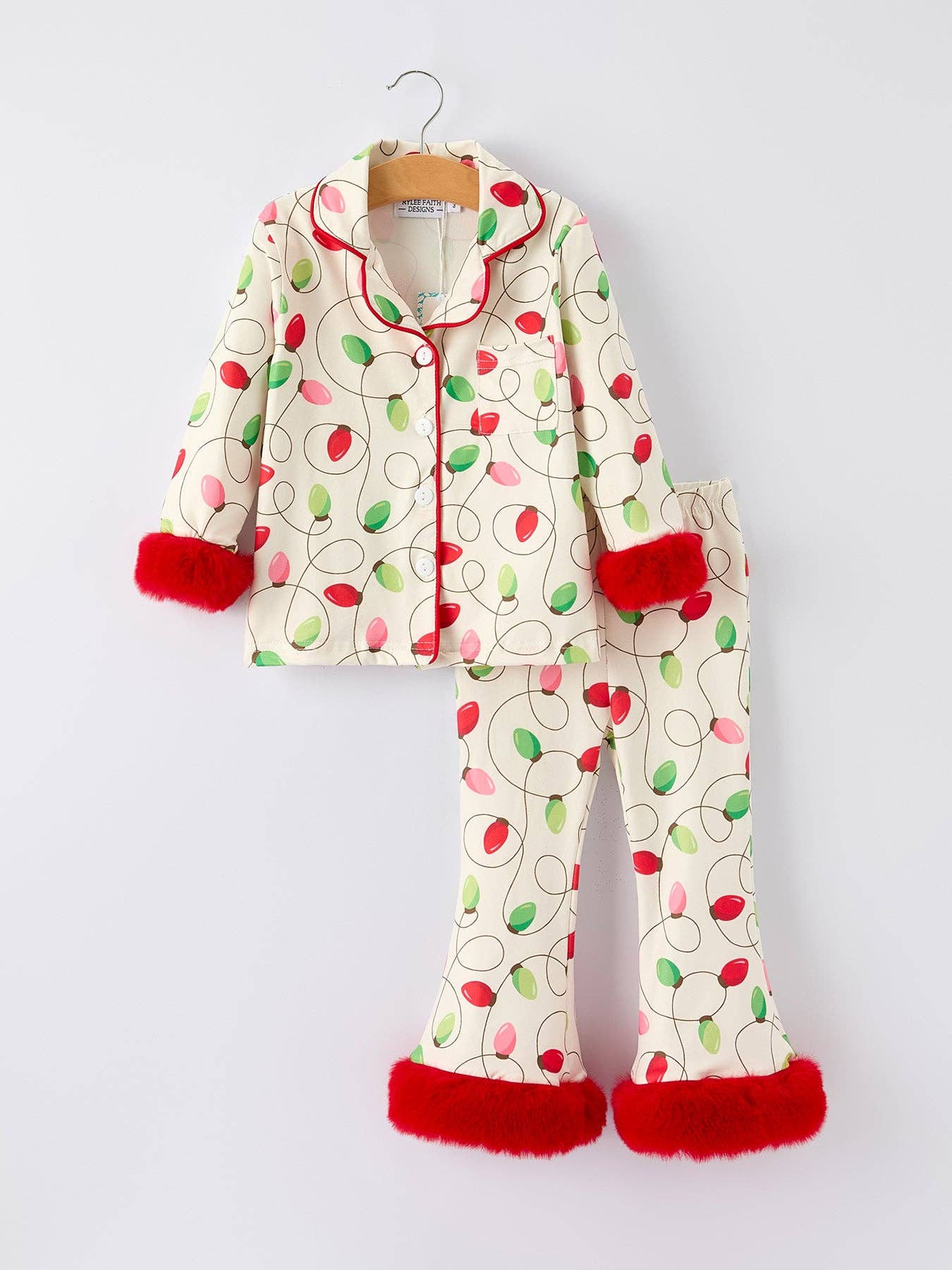 Christmas Lights Print Pyjamas