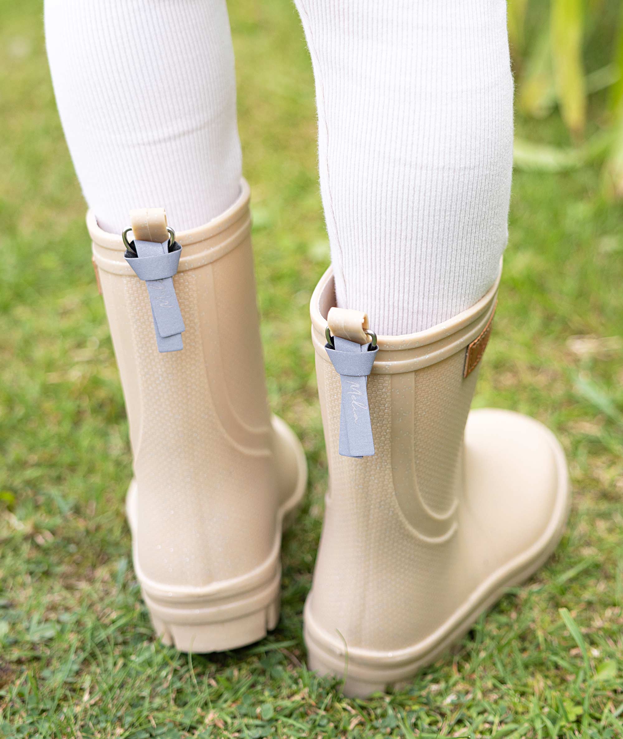 Beige Glitter Rainboots