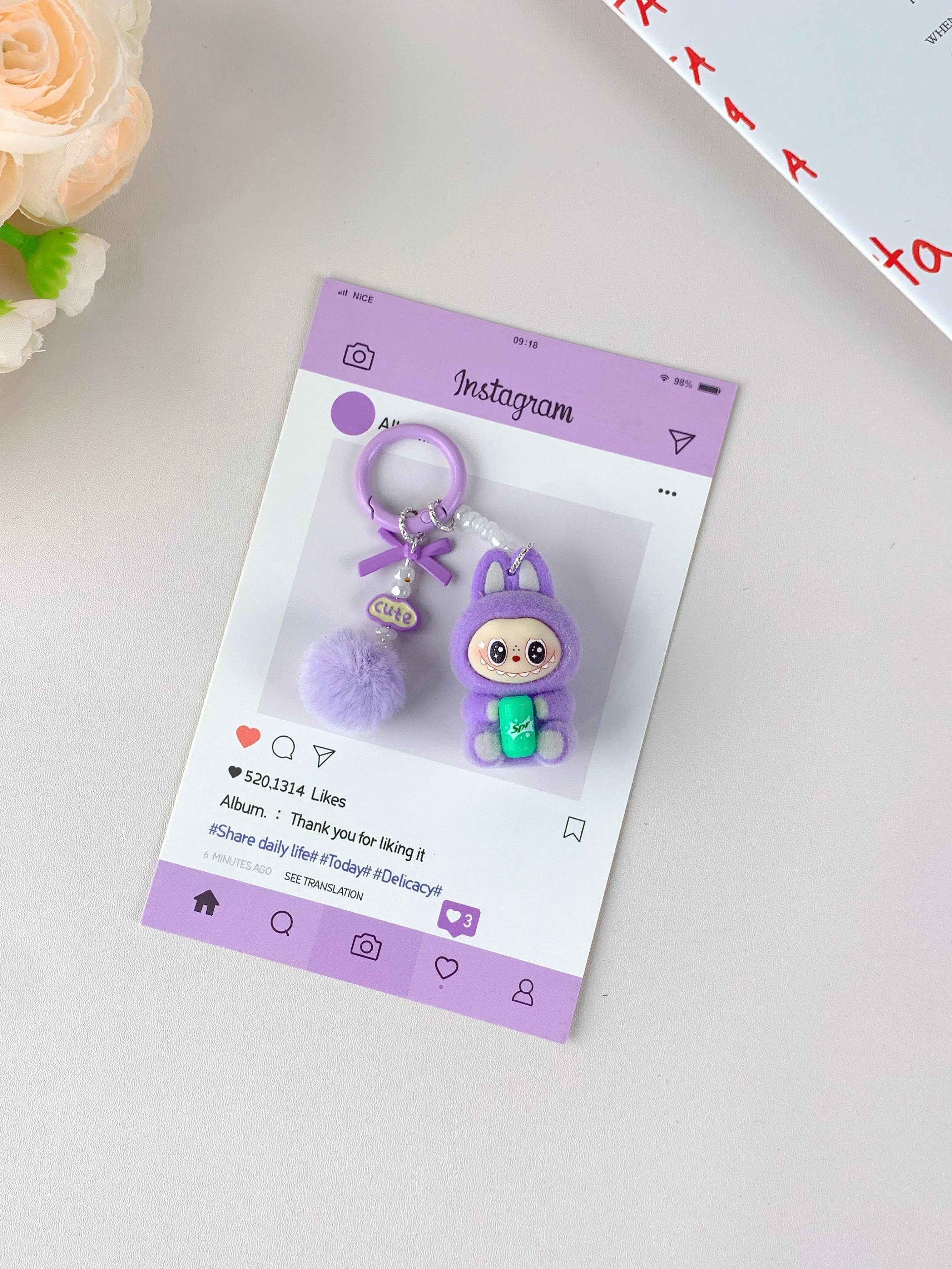 Labubu Hot-Selling Cute Keychain for Girls,Car Key Accessory