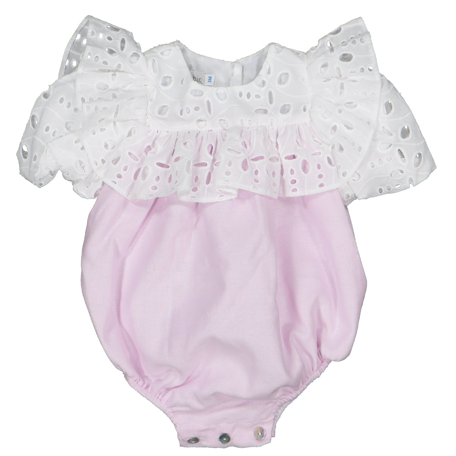 Lilac Embroidered Lace Romper